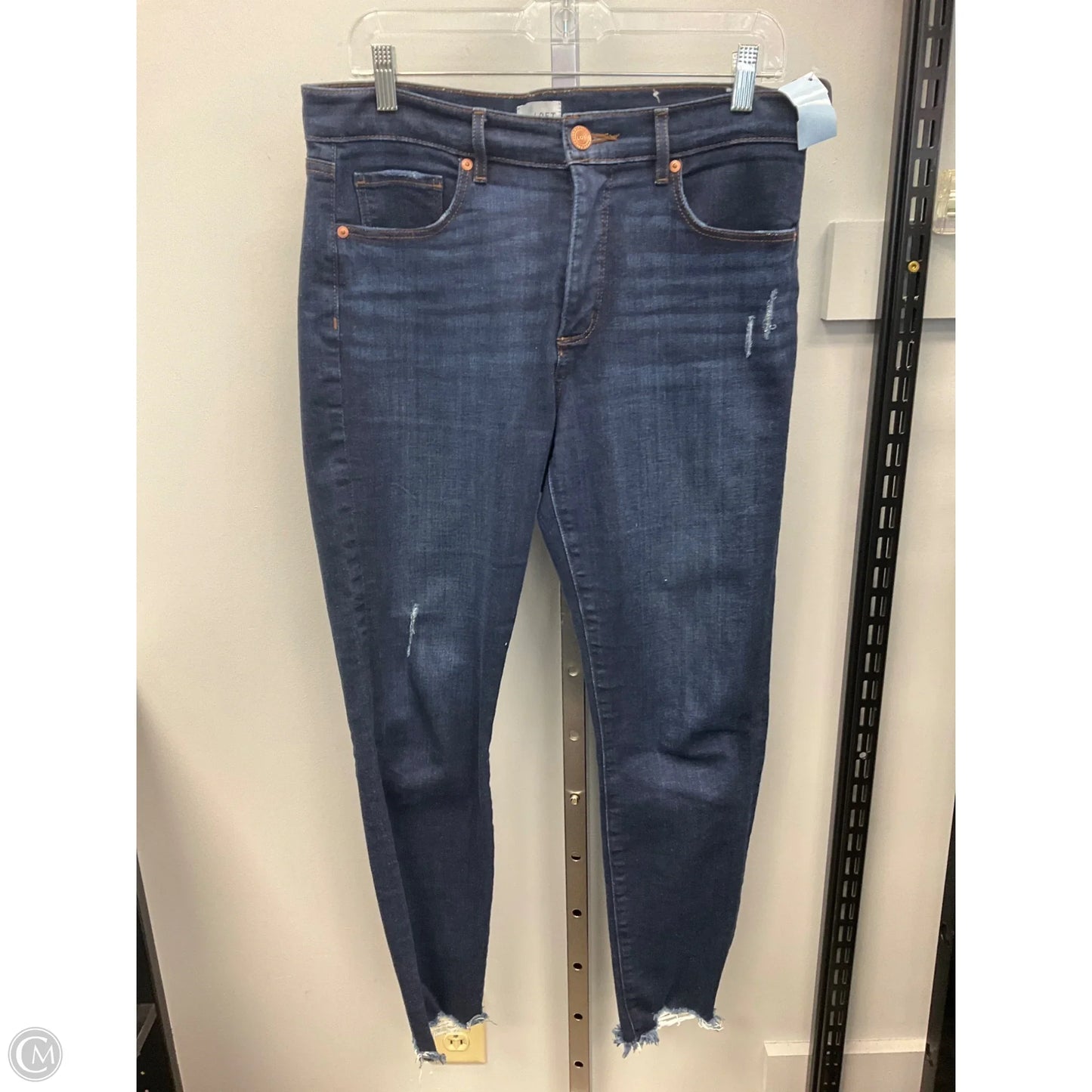 Jeans Skinny By Loft In Blue Denim, Size: 10
