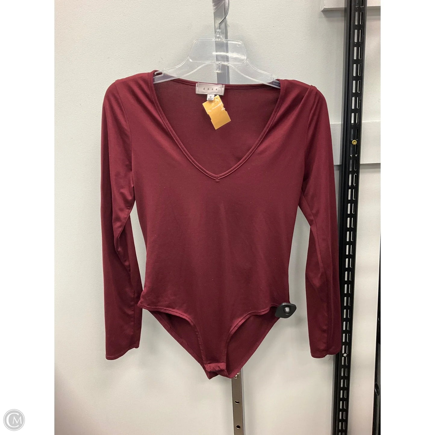 Bodysuit By Gaze In Maroon, Size: M