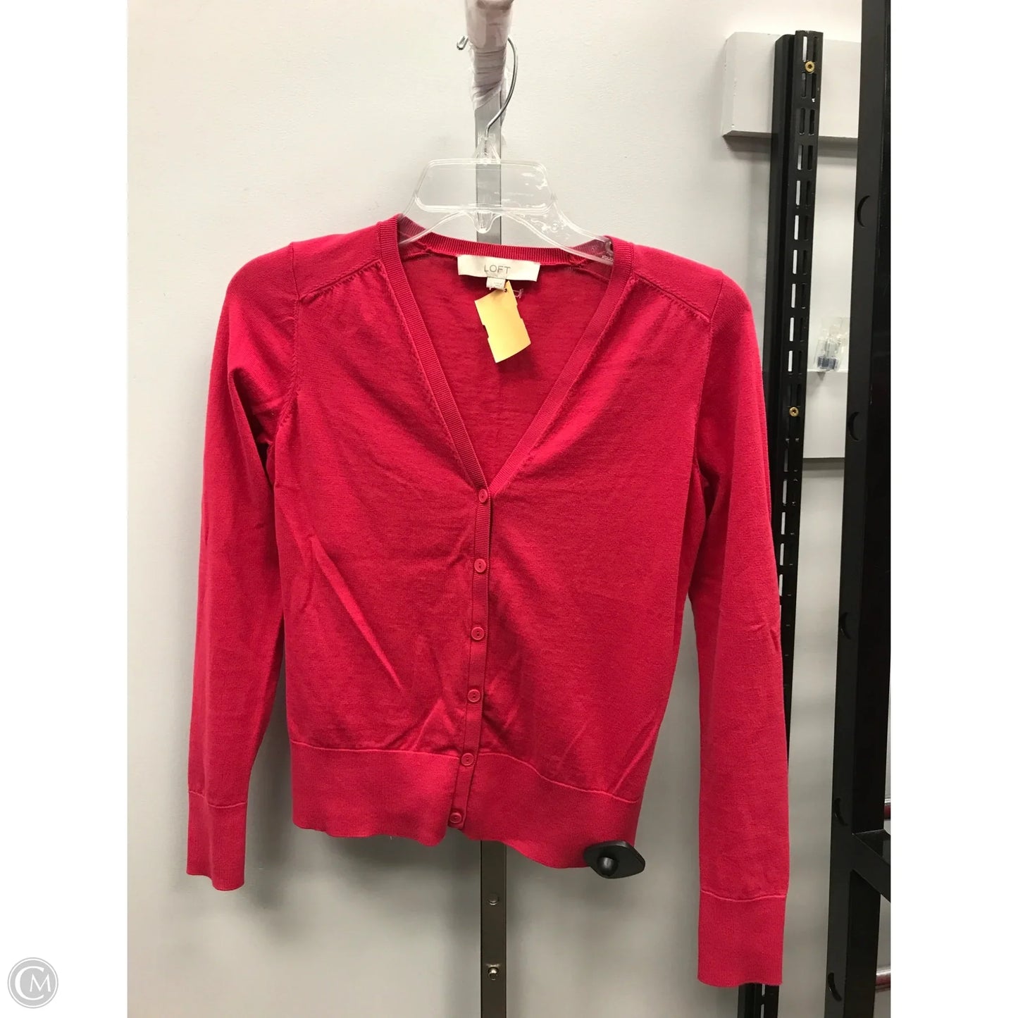 Sweater Cardigan By Loft In Pink, Size: S