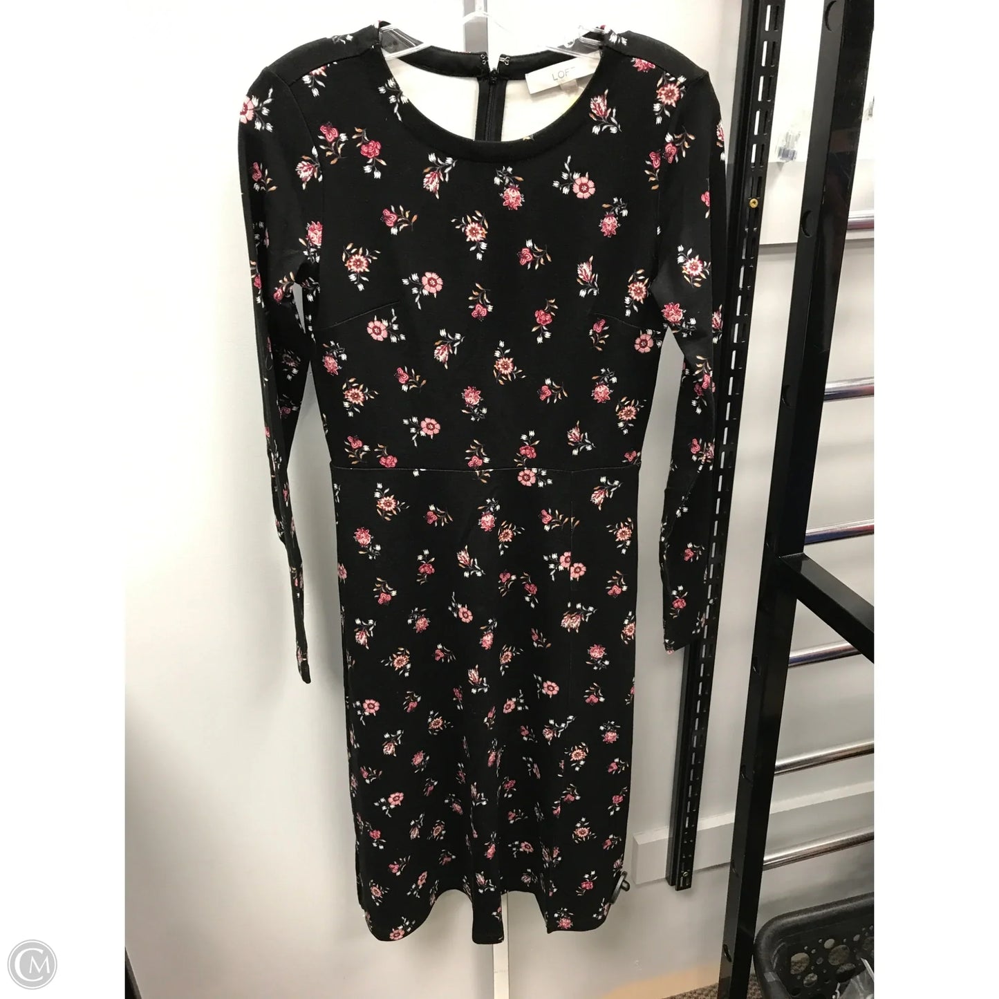 Dress Casual Midi By Loft In Floral Print, Size: 0