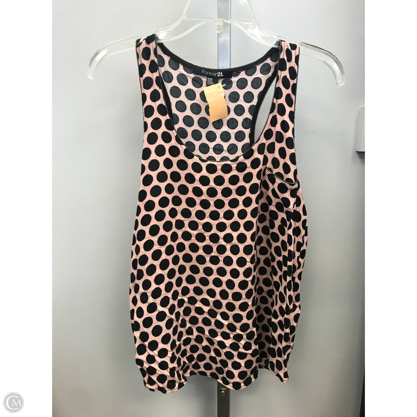 Top Sleeveless By Forever 21 In Polkadot Pattern, Size: M