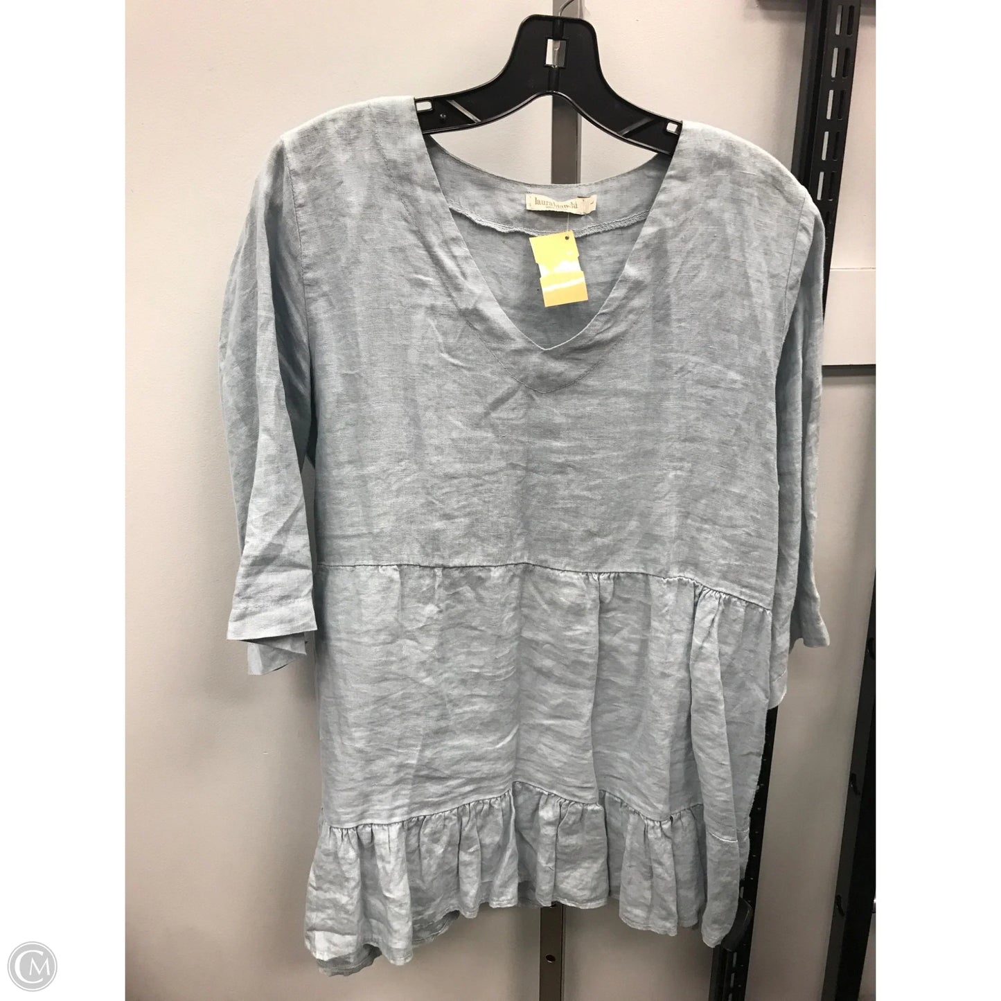 Top Short Sleeve By Cmc In Blue, Size: L