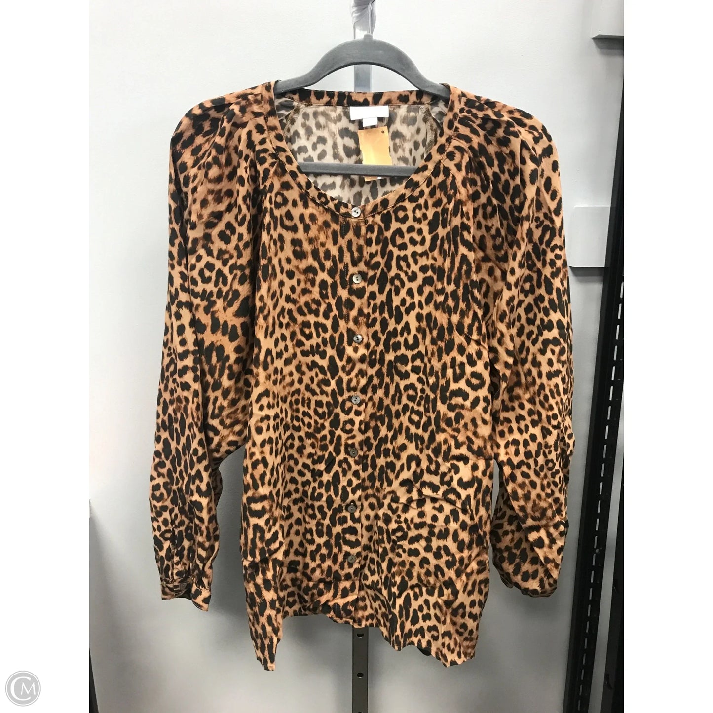 Top Long Sleeve By J. Jill In Animal Print, Size: L
