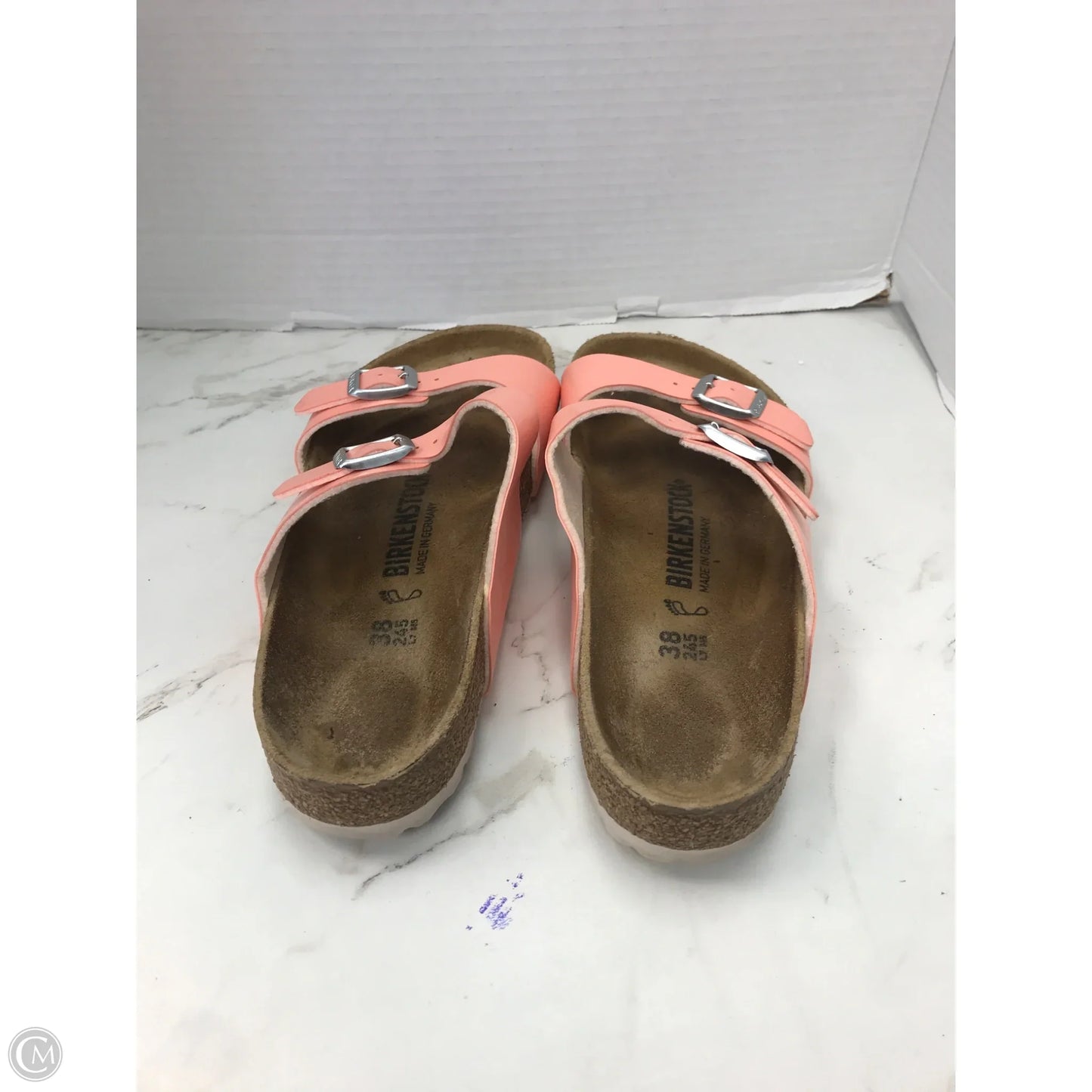 Sandals Flats By Birkenstock In Orange, Size: 7