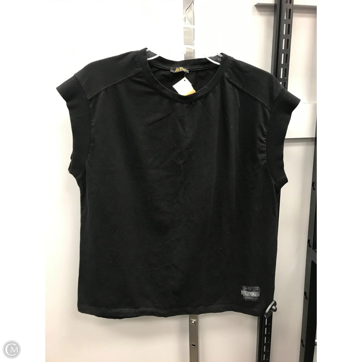 Top Short Sleeve By Cmc In Black, Size: M
