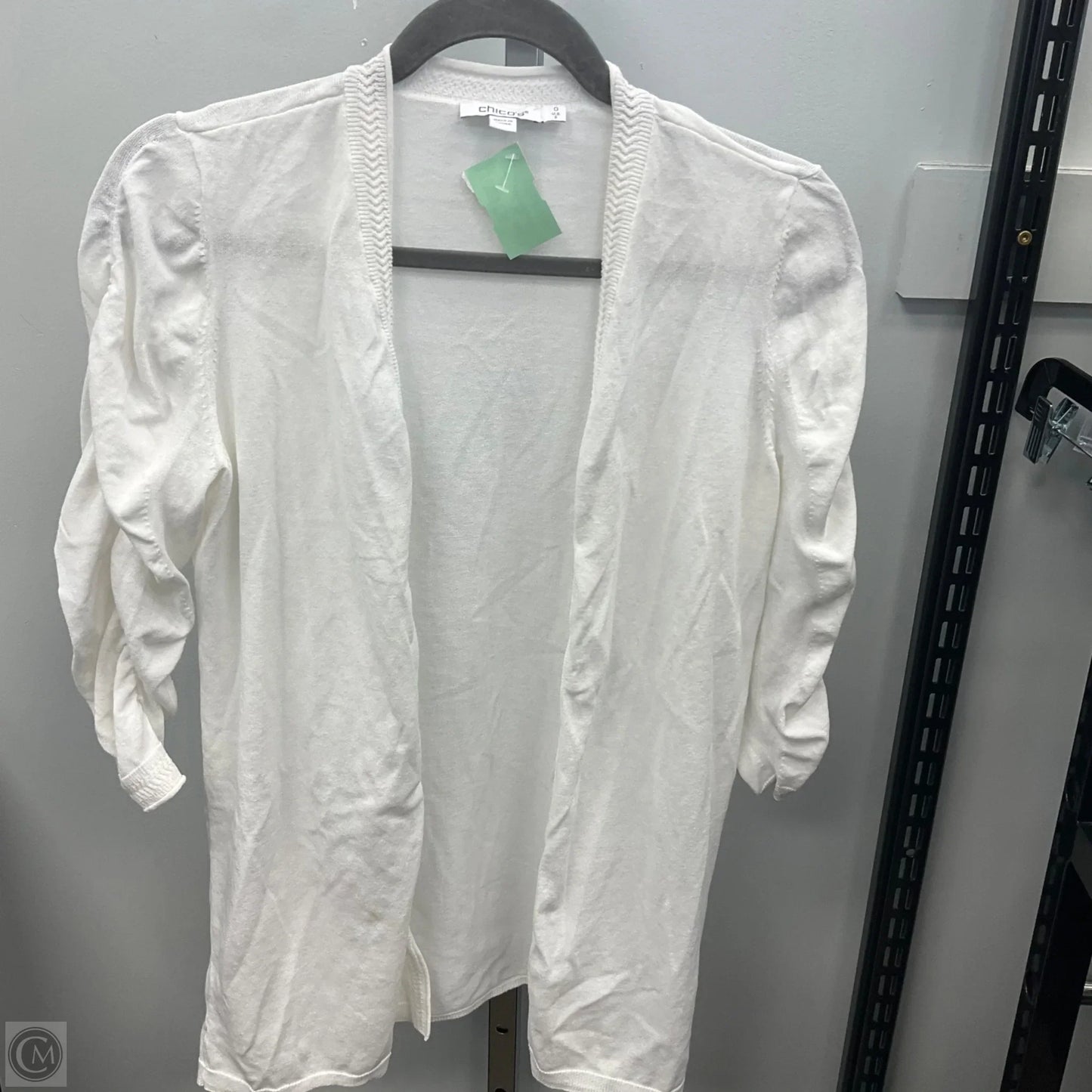 Sweater Cardigan By Chicos In White, Size: S