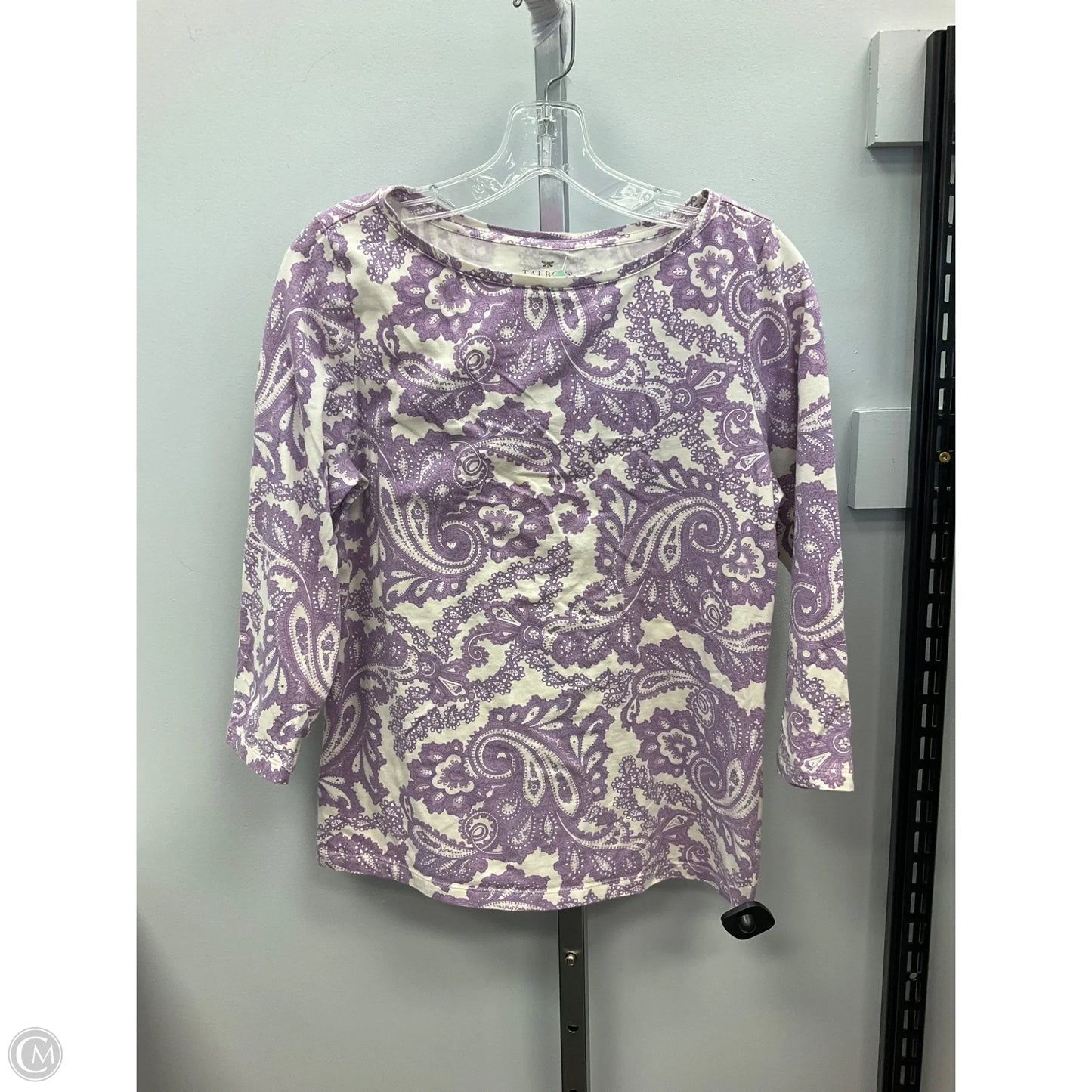 Top 3/4 Sleeve By Talbots In Paisley Print, Size: L