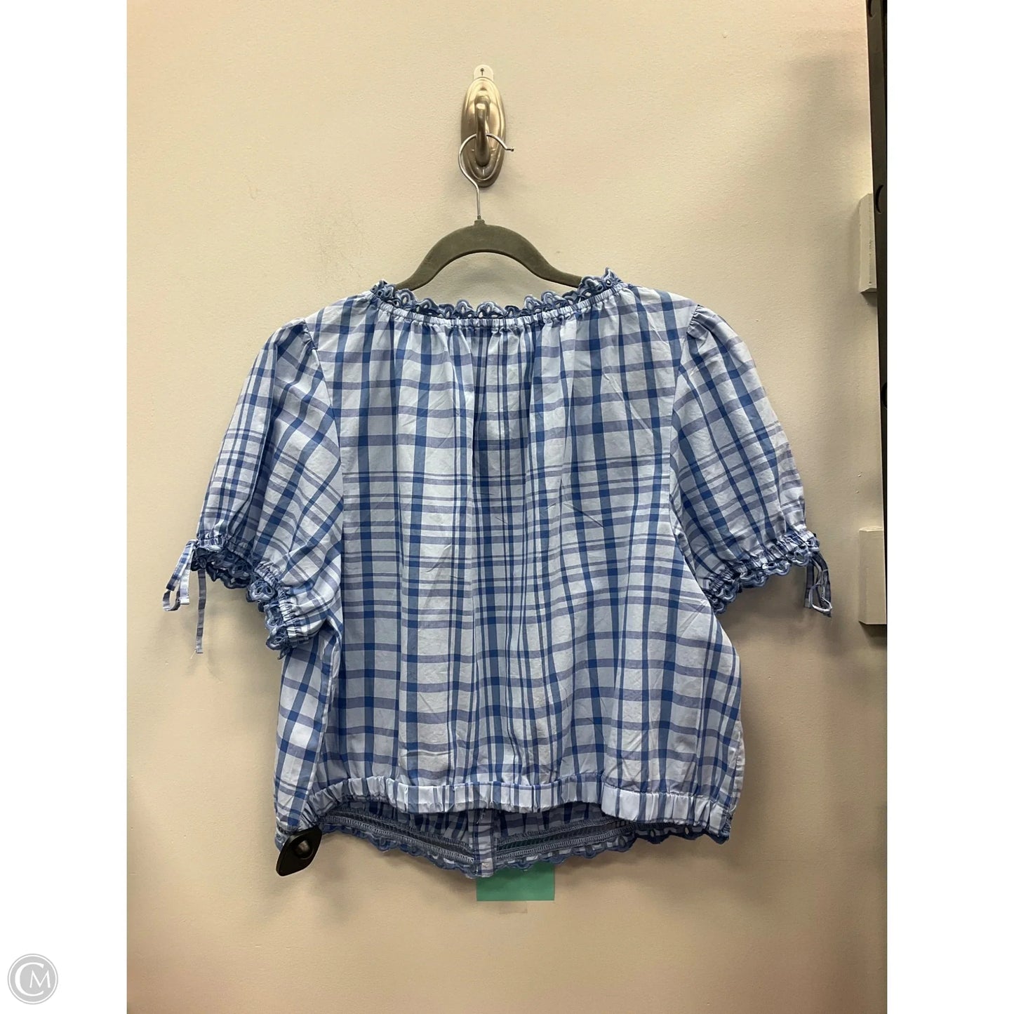 Top Short Sleeve By Free Assembly In Blue, Size: Xl