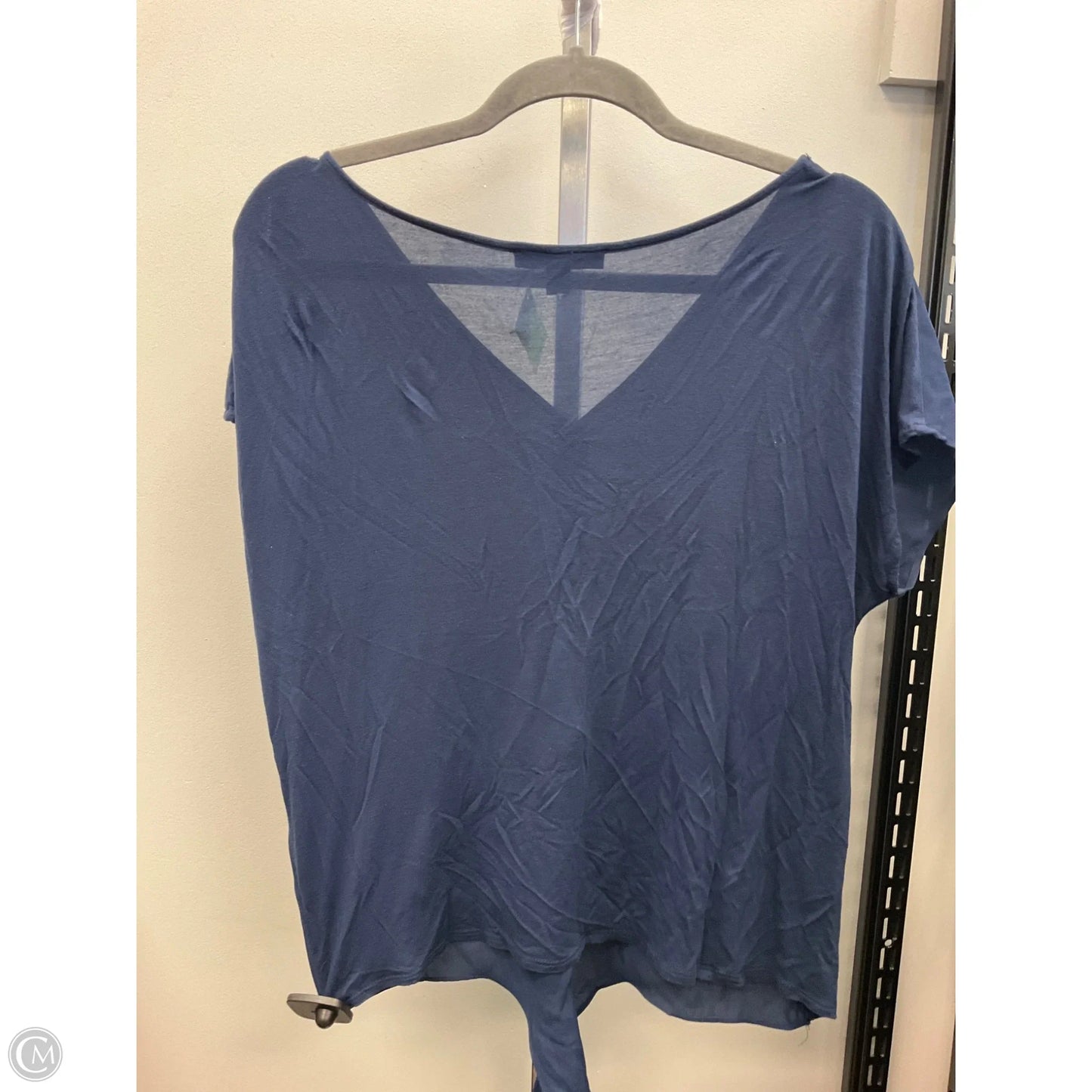 Top Short Sleeve By Inclinations In Navy, Size: M