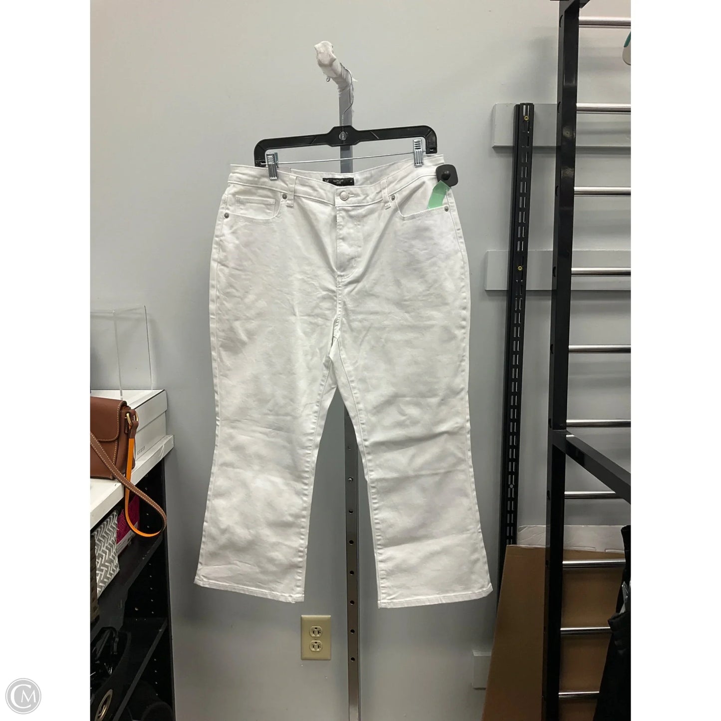 Jeans Flared By Members Mark In White, Size: 14