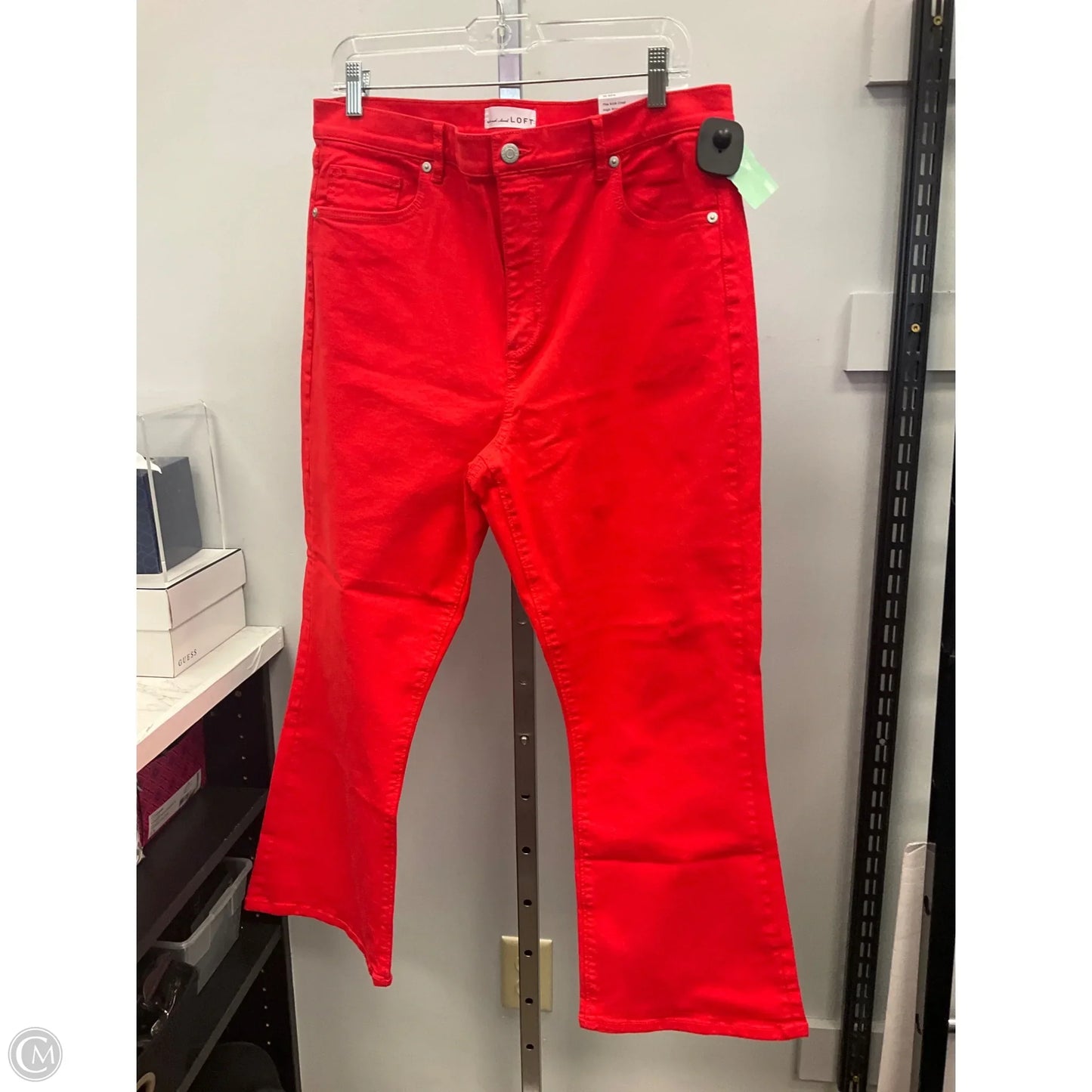 Jeans Cropped By Loft In Orange, Size: 14