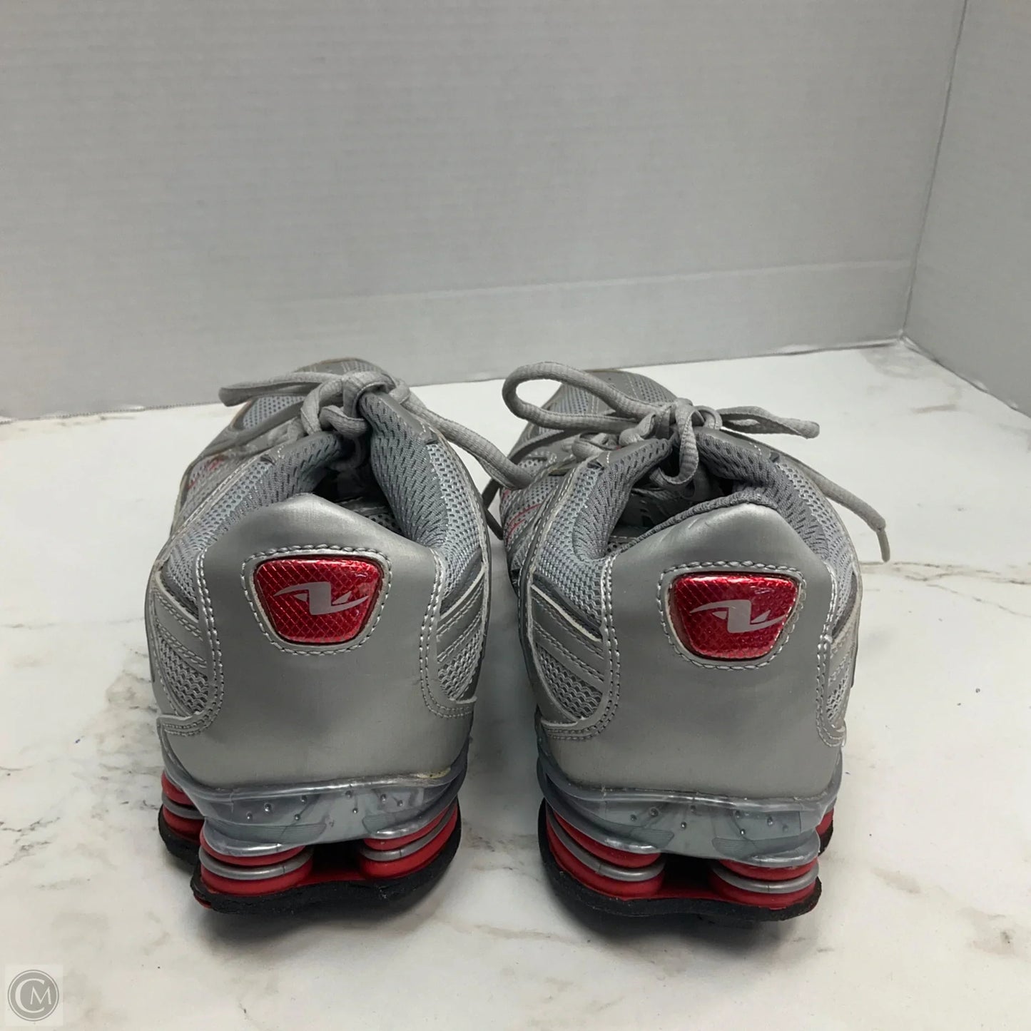 Shoes Athletic By Athletic Works In Silver, Size: 10