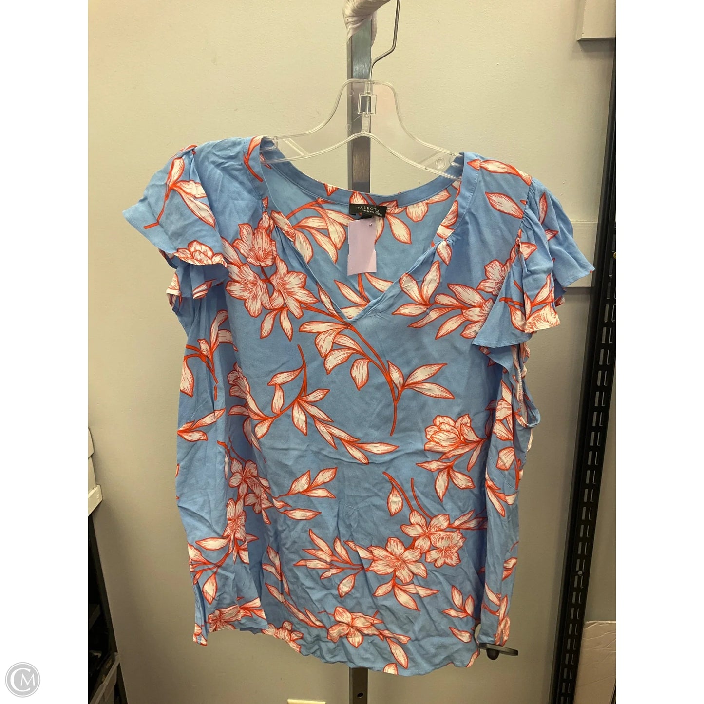 Top Sleeveless By Talbots In Blue & Orange, Size: 1x