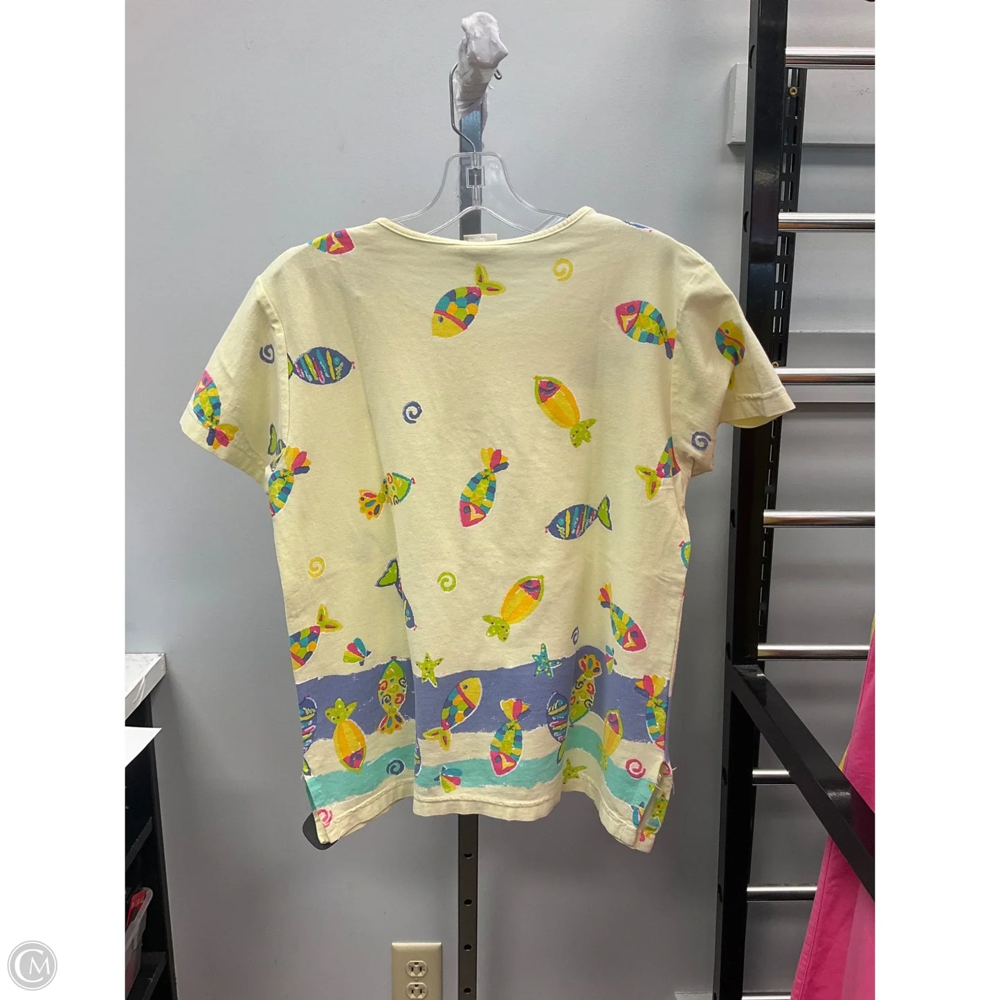 Top Short Sleeve By Cmc In Yellow, Size: M
