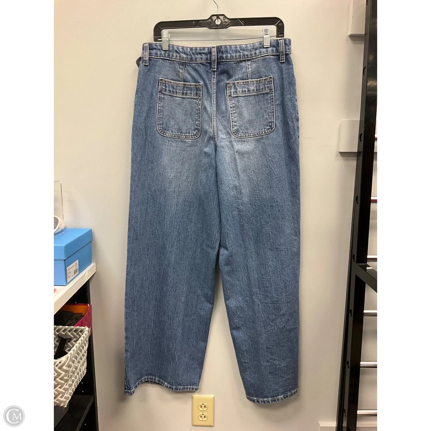 Jeans Wide Leg By Free Assembly In Blue Denim, Size: 10