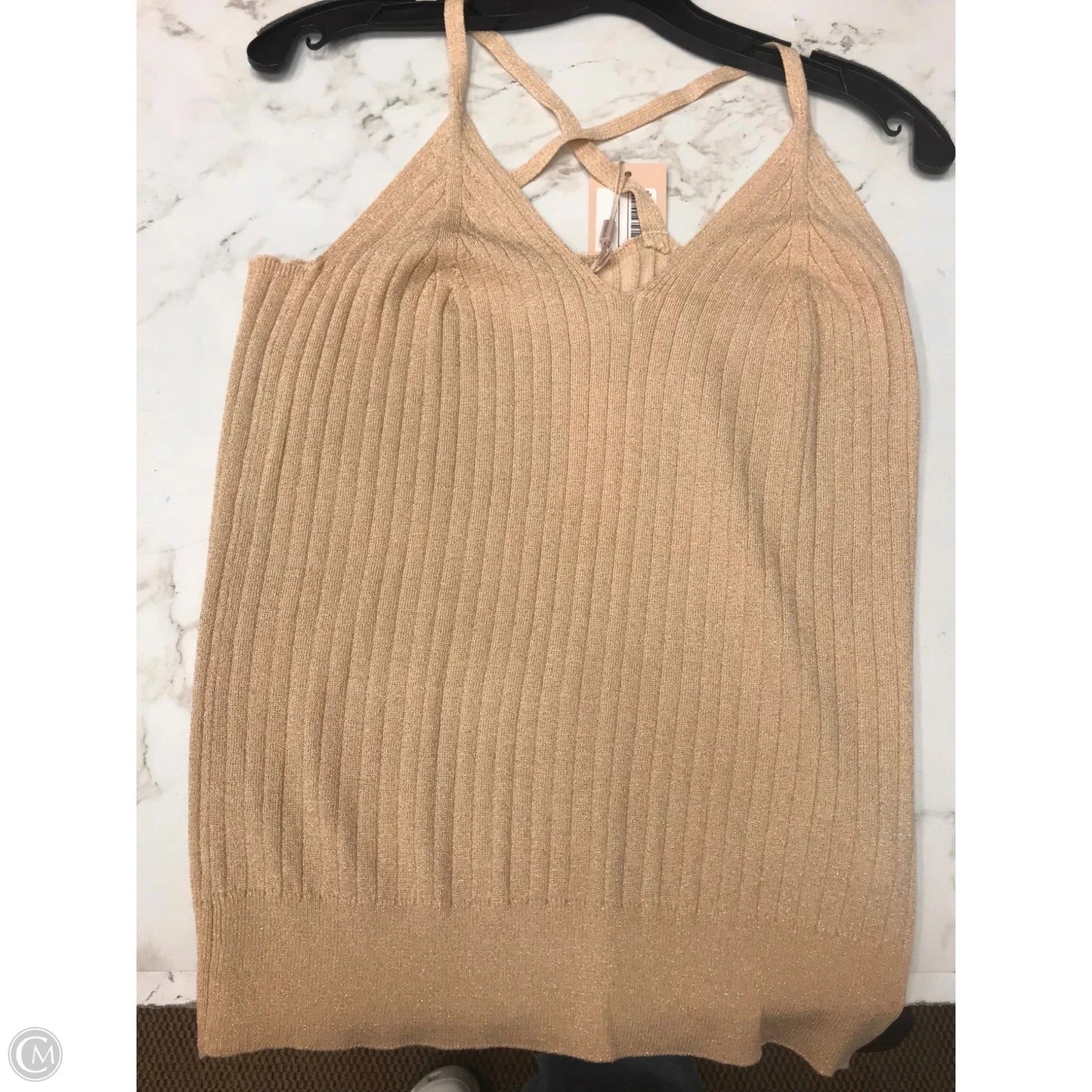 Top Sleeveless By Cmc In Gold, Size: M
