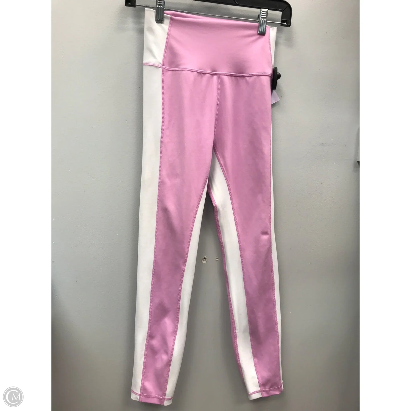 Athletic Capris By Wilo In Pink & White, Size: S