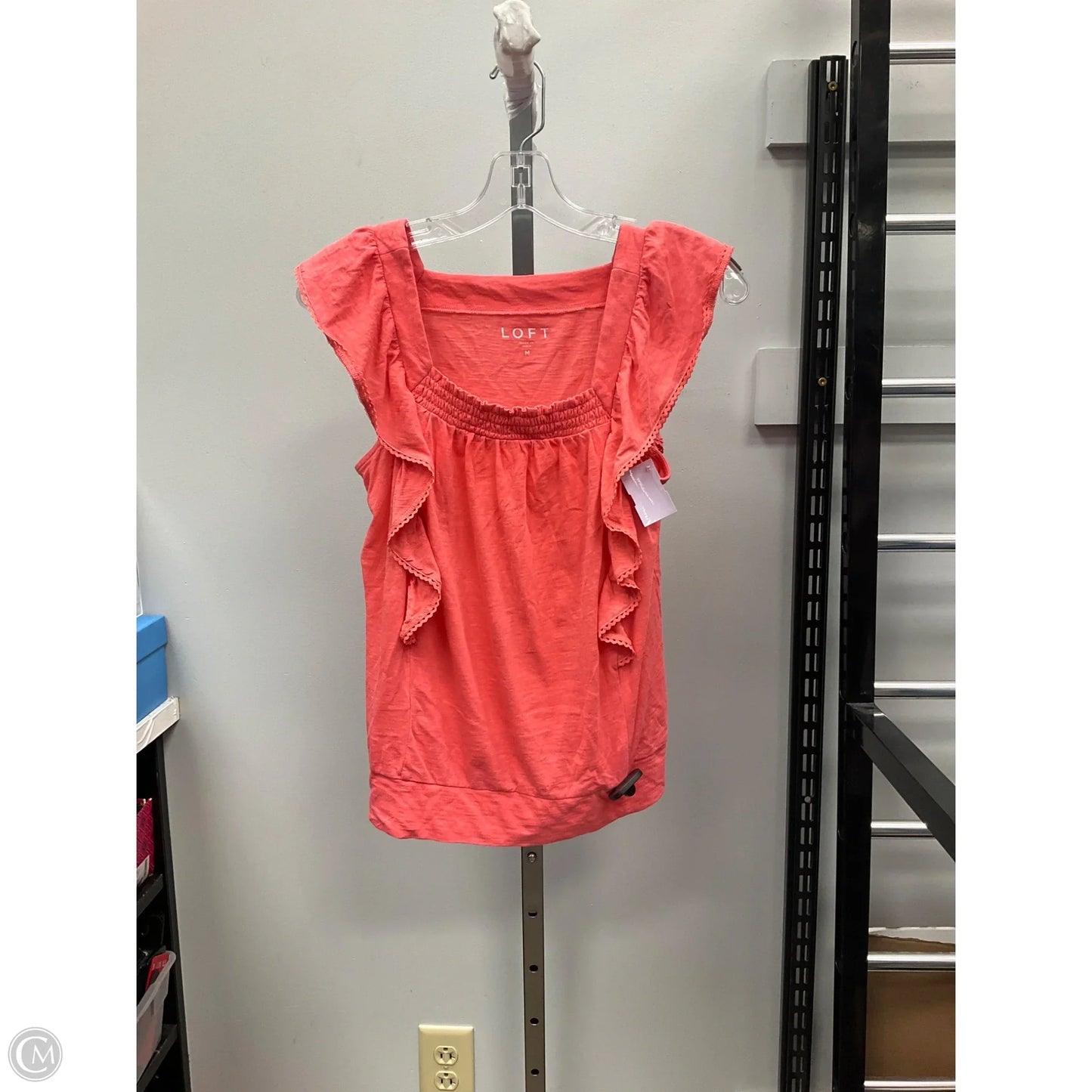 Top Sleeveless By Loft In Orange, Size: M