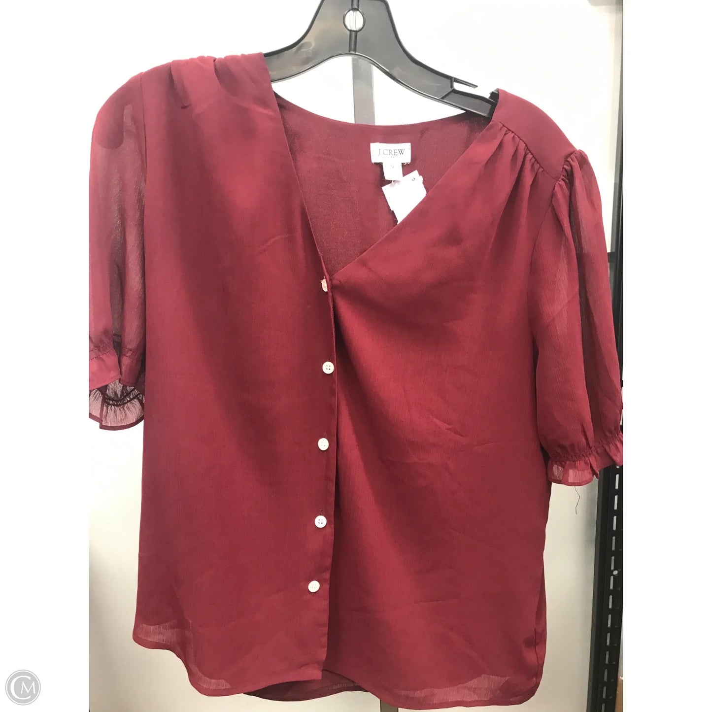 Top Short Sleeve By J. Crew In Maroon, Size: S