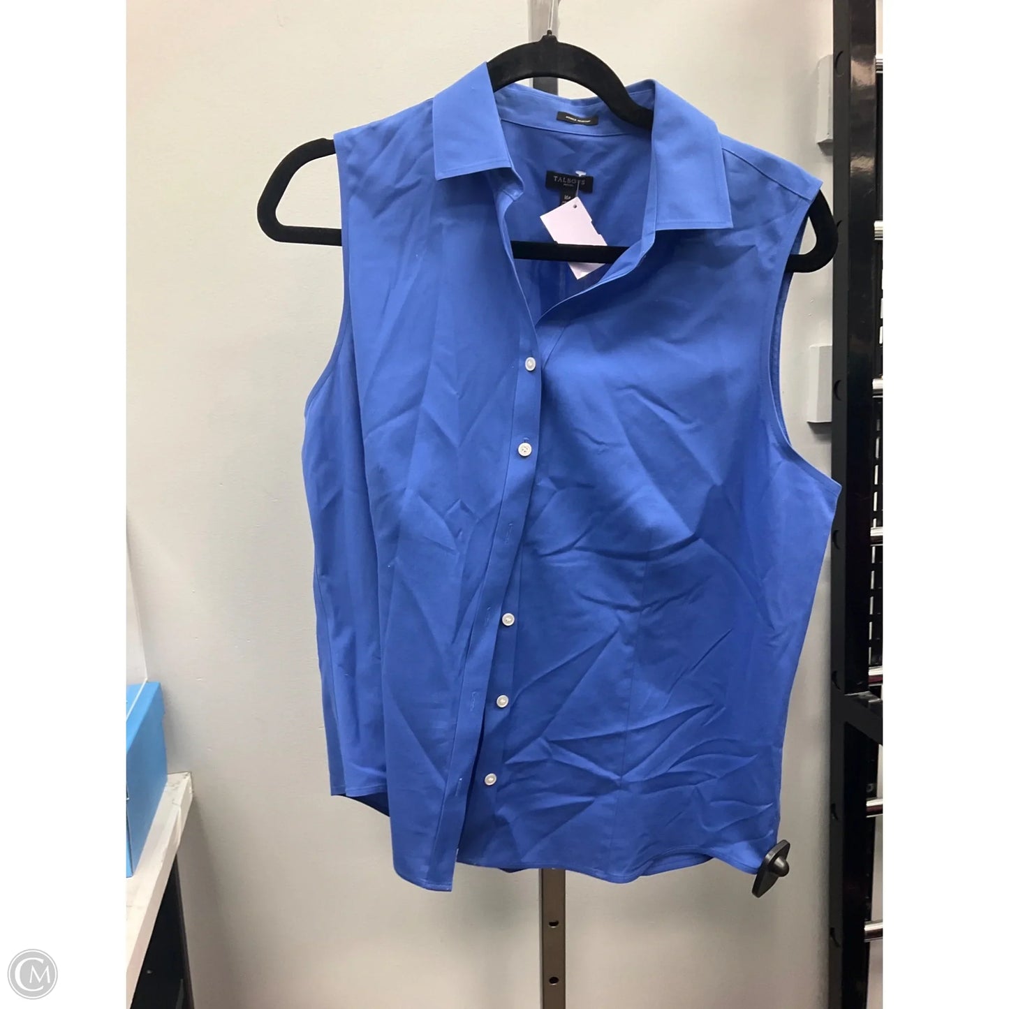 Blouse Sleeveless By Talbots In Blue, Size: 16