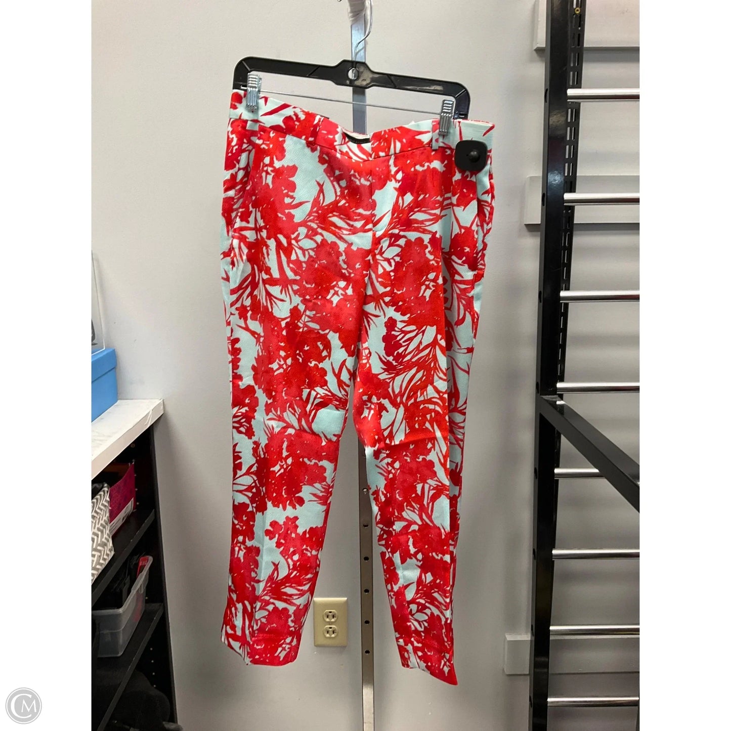 Pants Cropped By Banana Republic In Blue & Orange, Size: 8