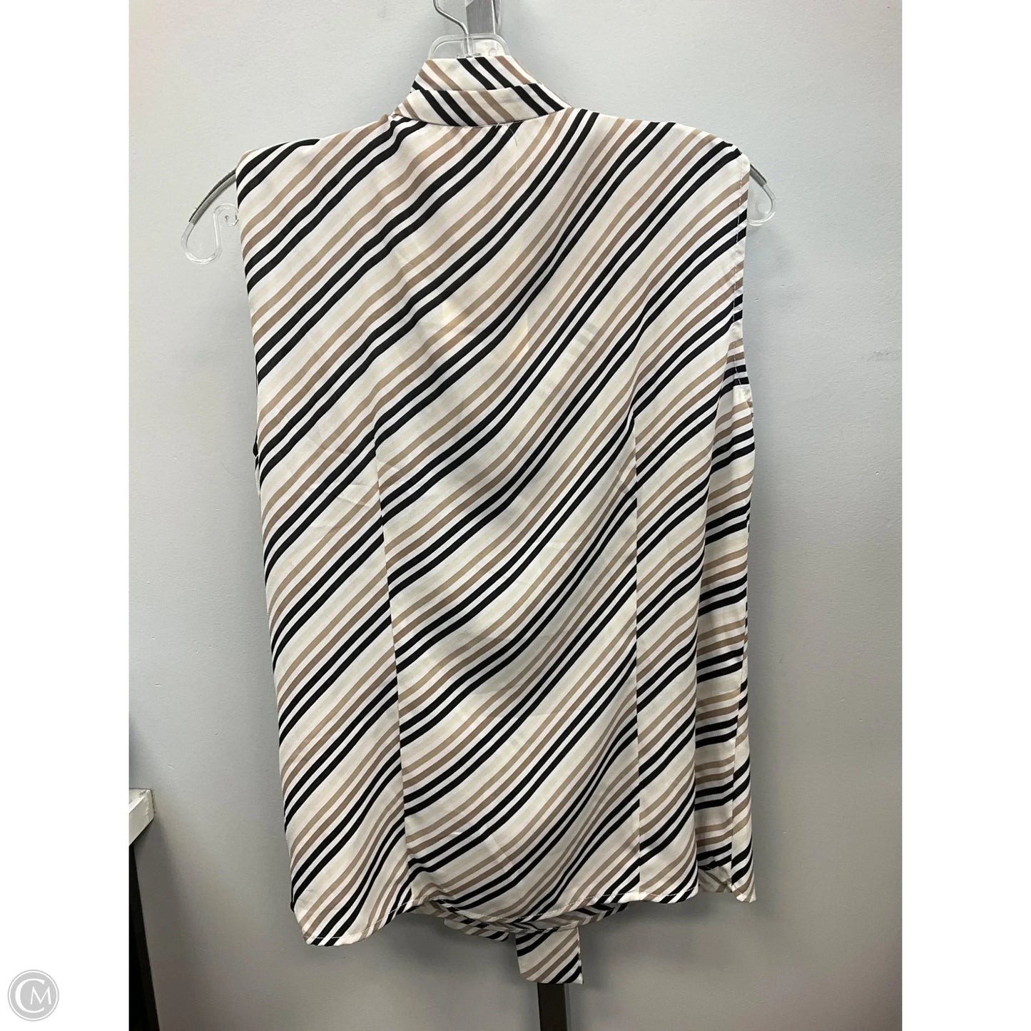 Top Sleeveless By Anne Klein In Striped Pattern, Size: S