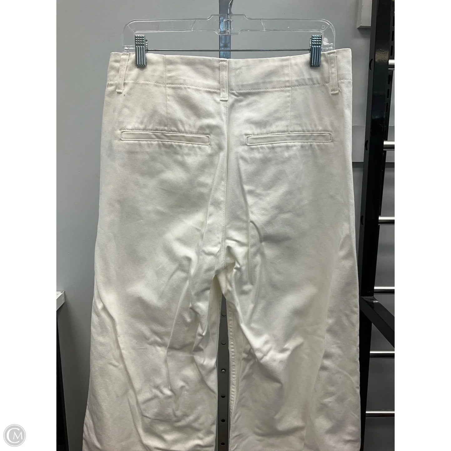 Jeans Wide Leg By H&m In White, Size: 8