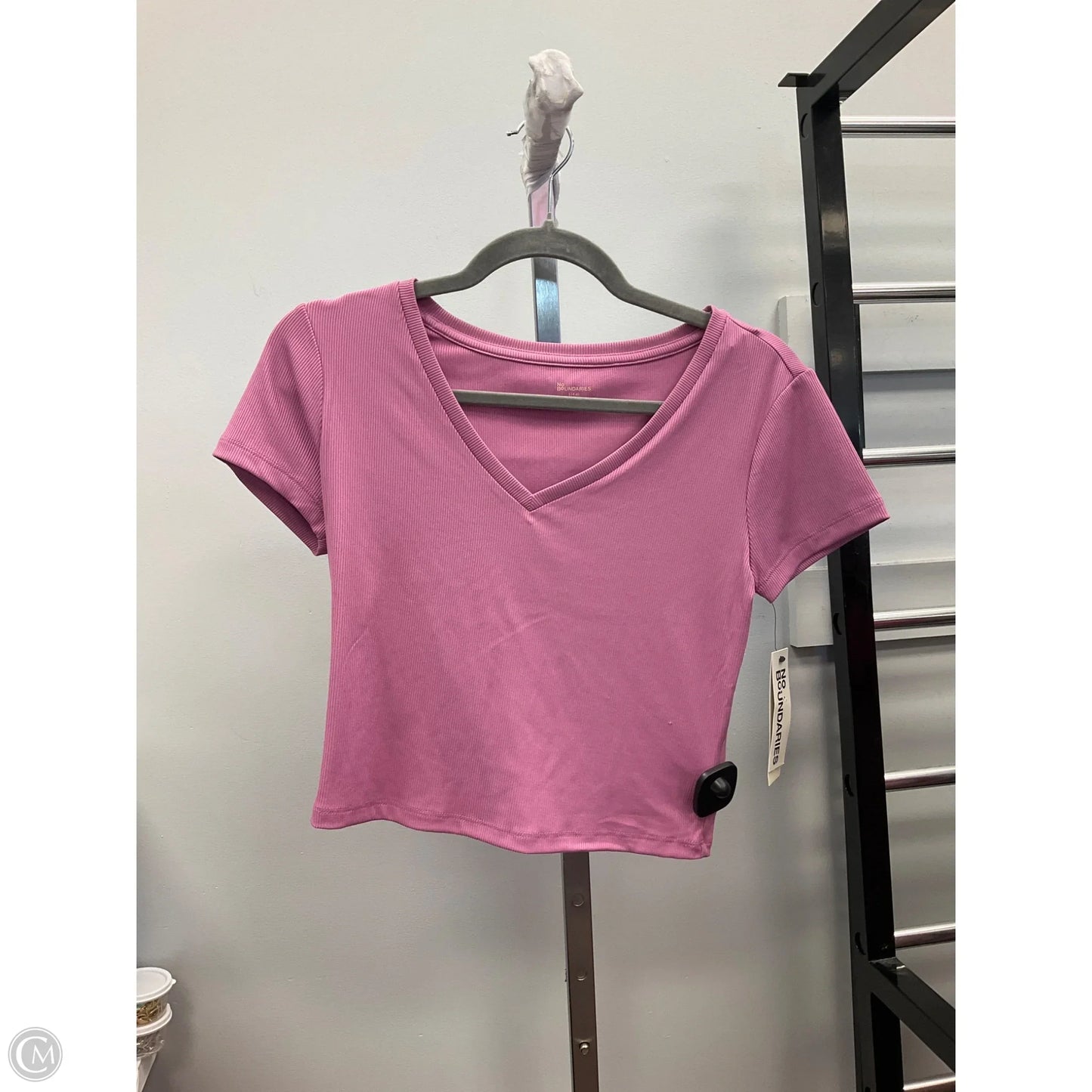 Top Short Sleeve By No Boundaries In Mauve, Size: S