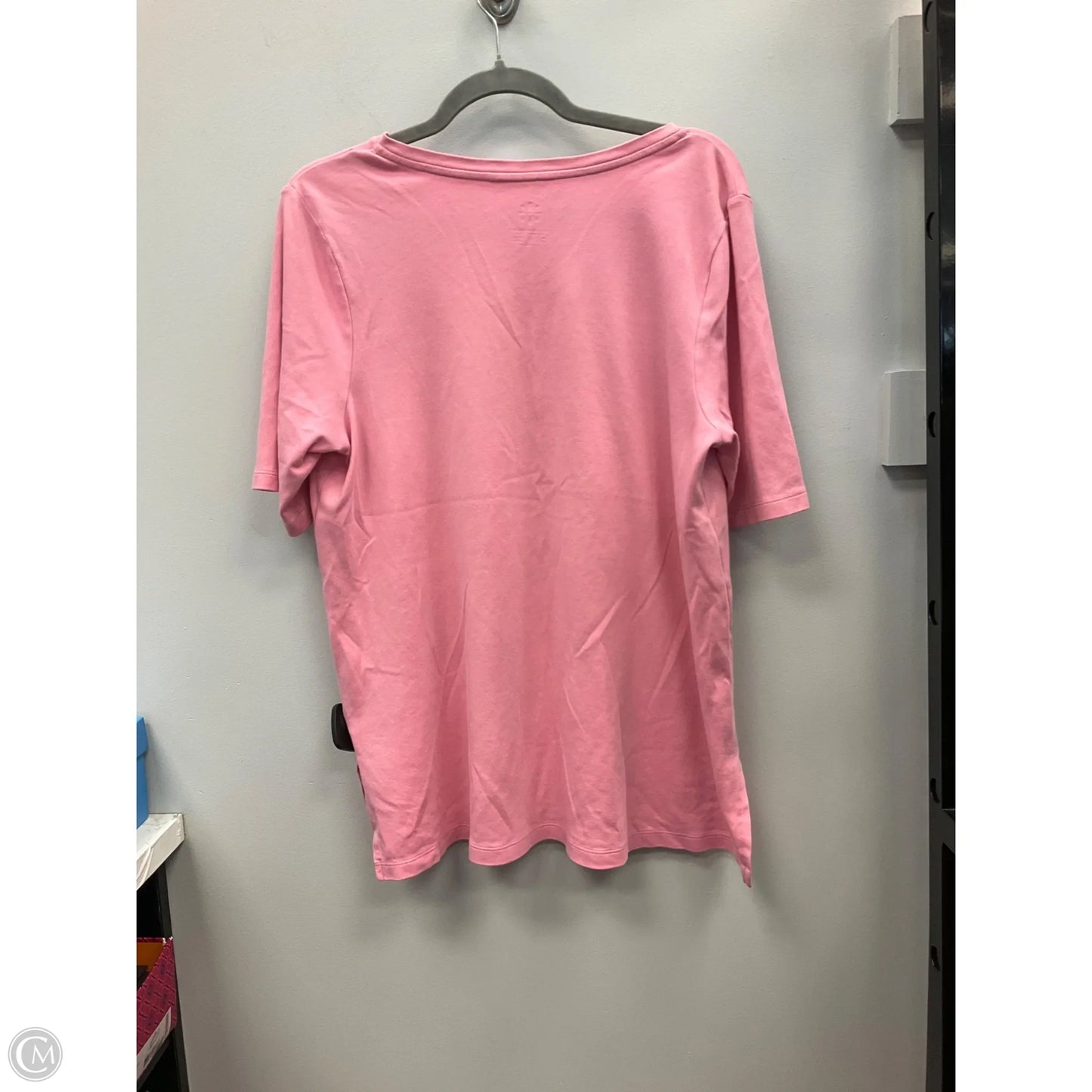 Top Short Sleeve By Isaac Mizrahi Live Qvc In Pink, Size: L