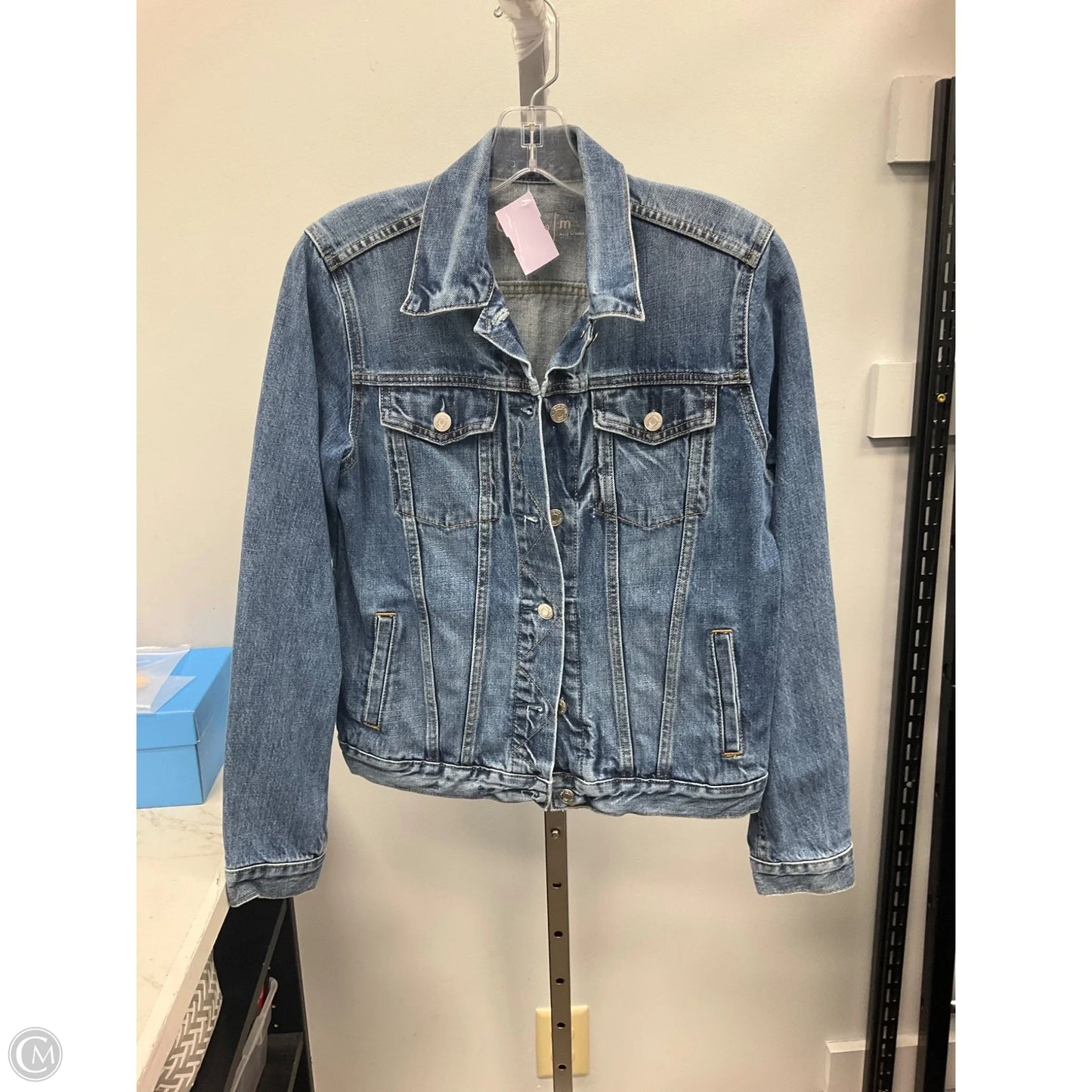 Jacket Denim By Gap In Blue Denim, Size: M
