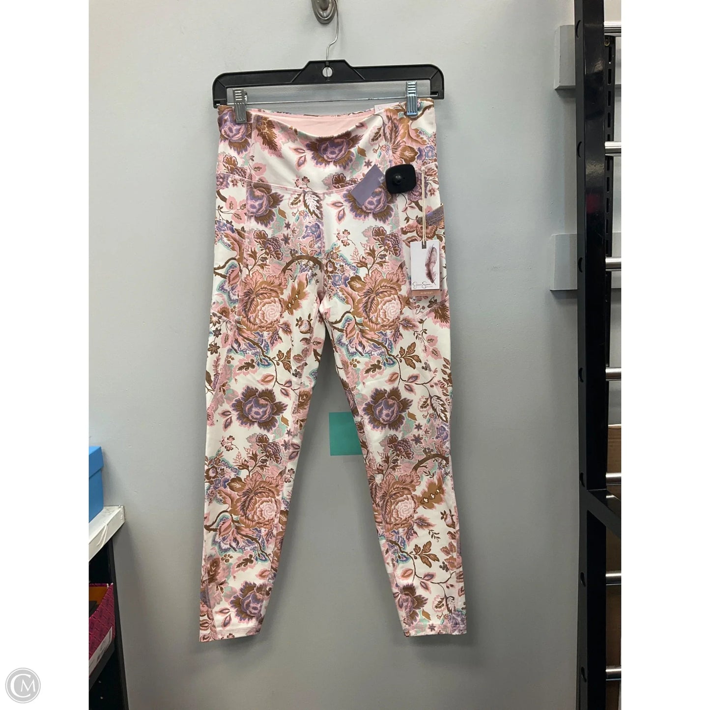 Athletic Leggings By Jessica Simpson In Floral Print, Size: M