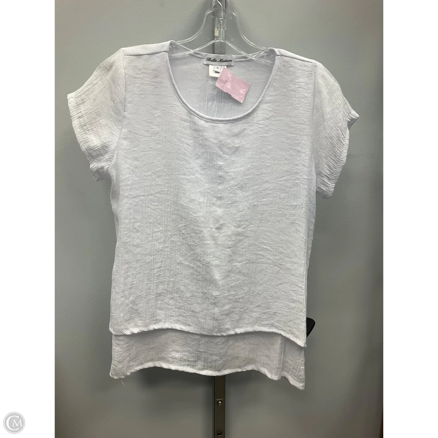 Top Short Sleeve By Cmc In White, Size: S