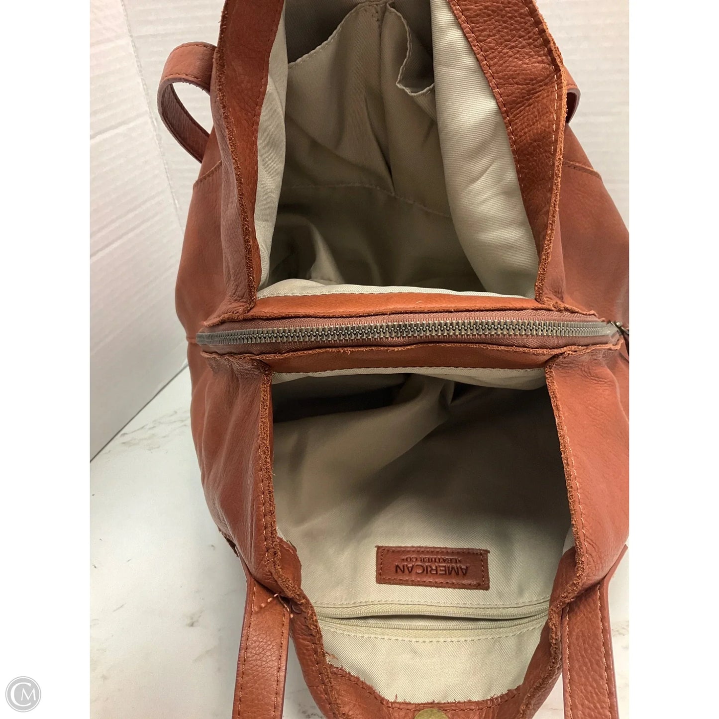 Handbag Leather By Cmc, Size: Medium
