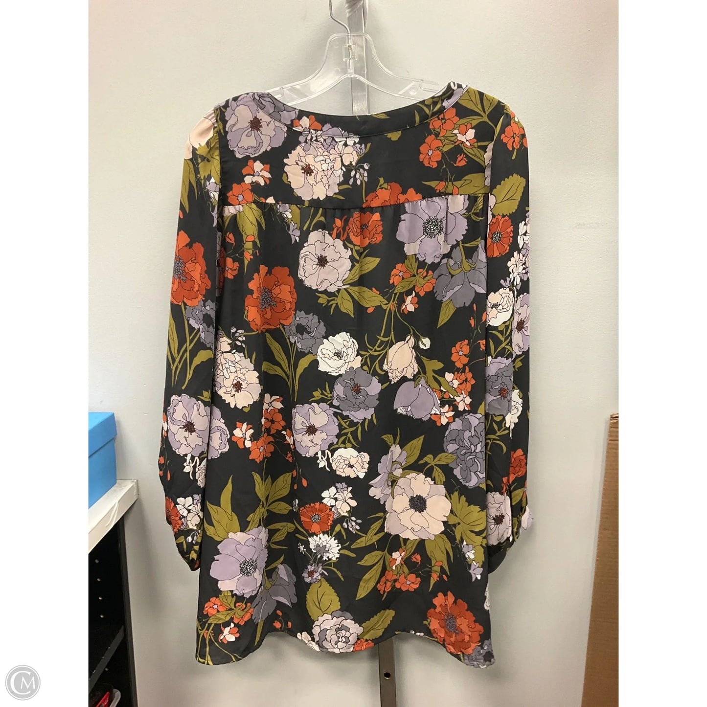 Top Long Sleeve By Loft In Floral Print, Size: Xlarge