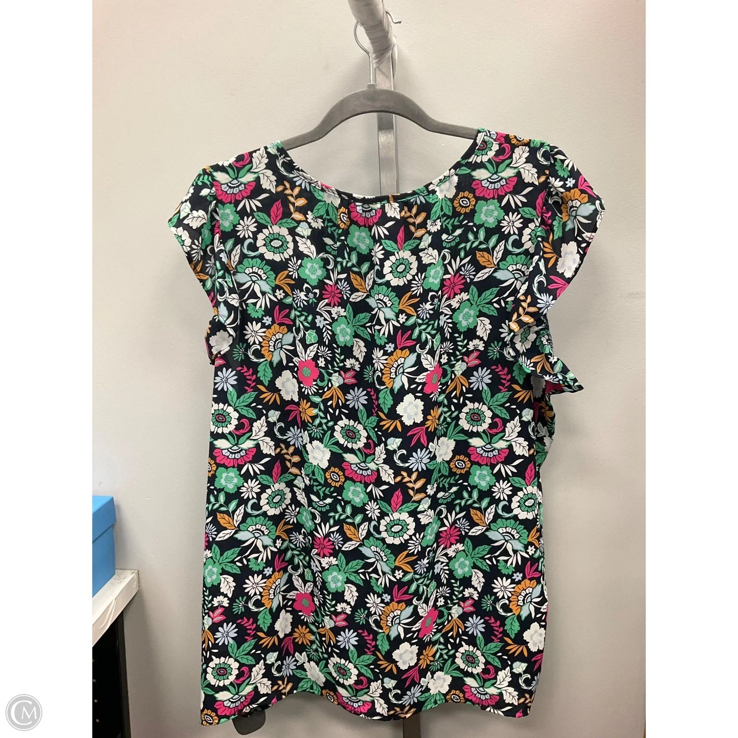 Top Sleeveless By Loft In Floral Print, Size: Xl