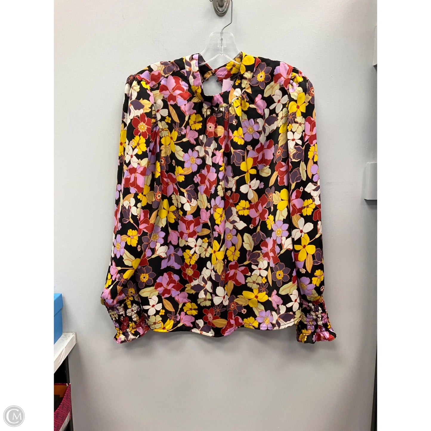 Top Long Sleeve By Who What Wear In Floral Print, Size: Xl