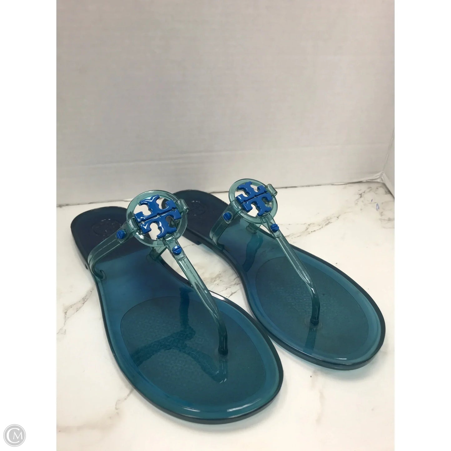 Sandals Designer By Tory Burch In Blue, Size: 7