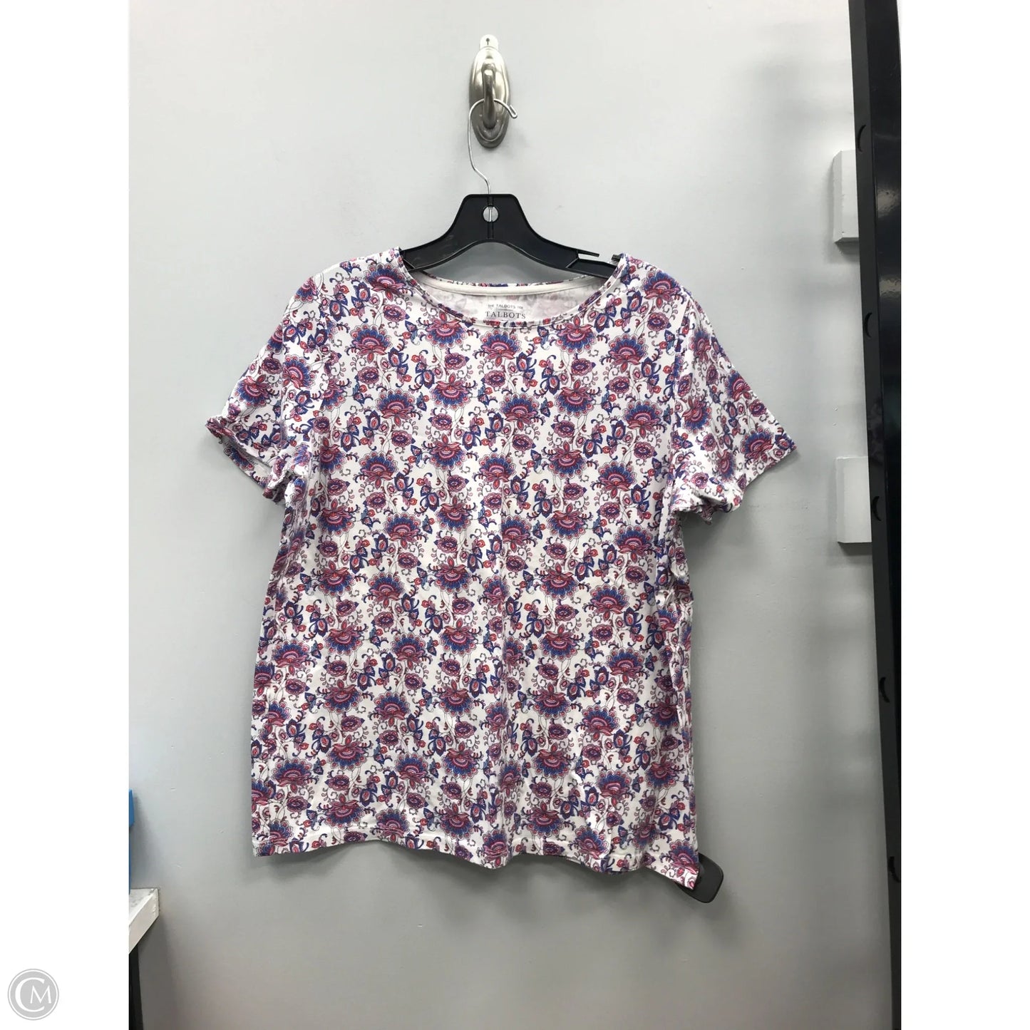Top Short Sleeve By Talbots In Floral Print, Size: Xl