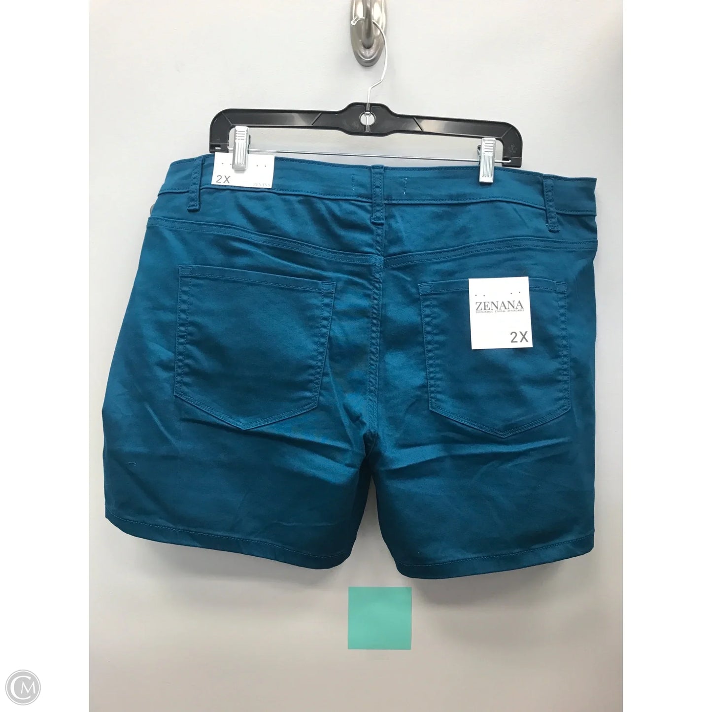 Shorts By Zenana In Teal, Size: 2x