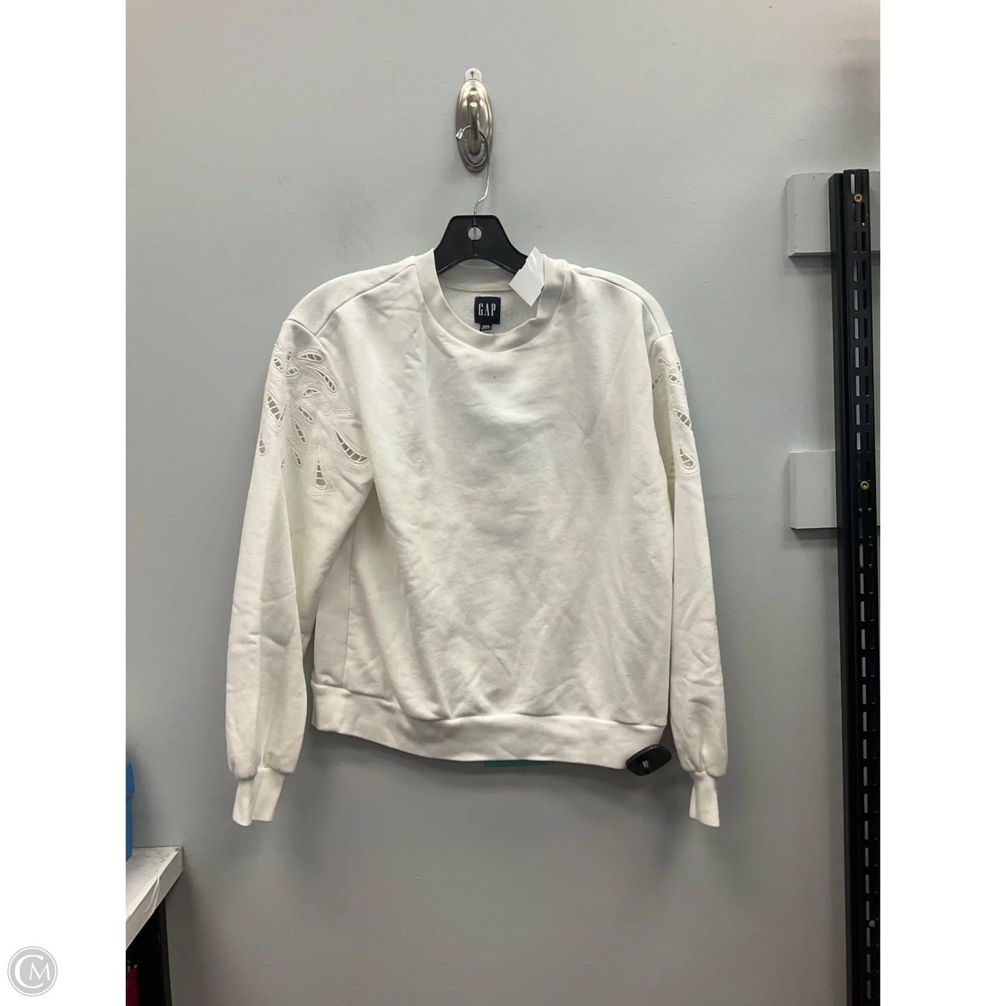 Top Long Sleeve By Gap In White, Size: Xxs