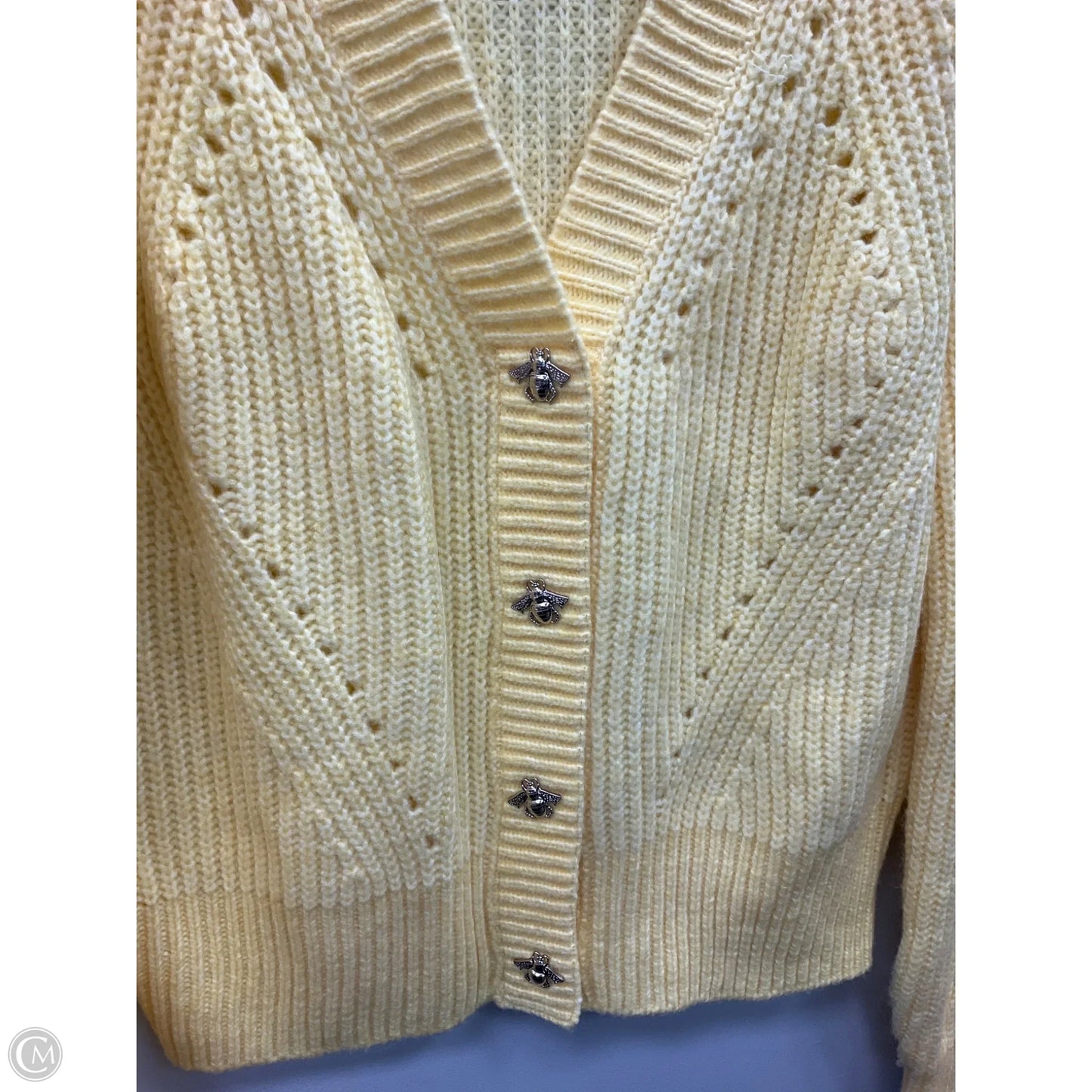 Sweater Cardigan By White House Black Market In Yellow, Size: Xl