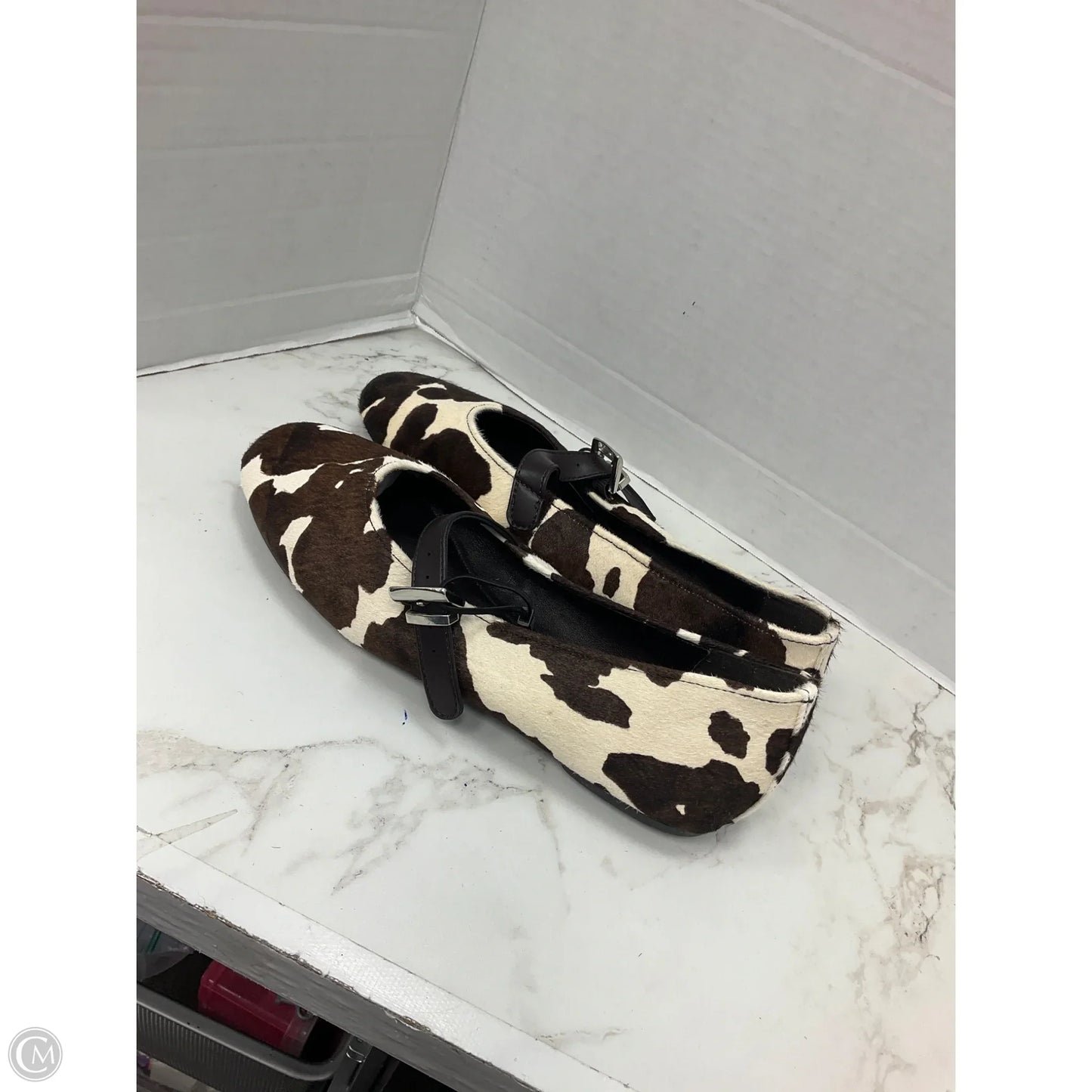 Shoes Flats By Zara In Animal Print, Size: 7.5