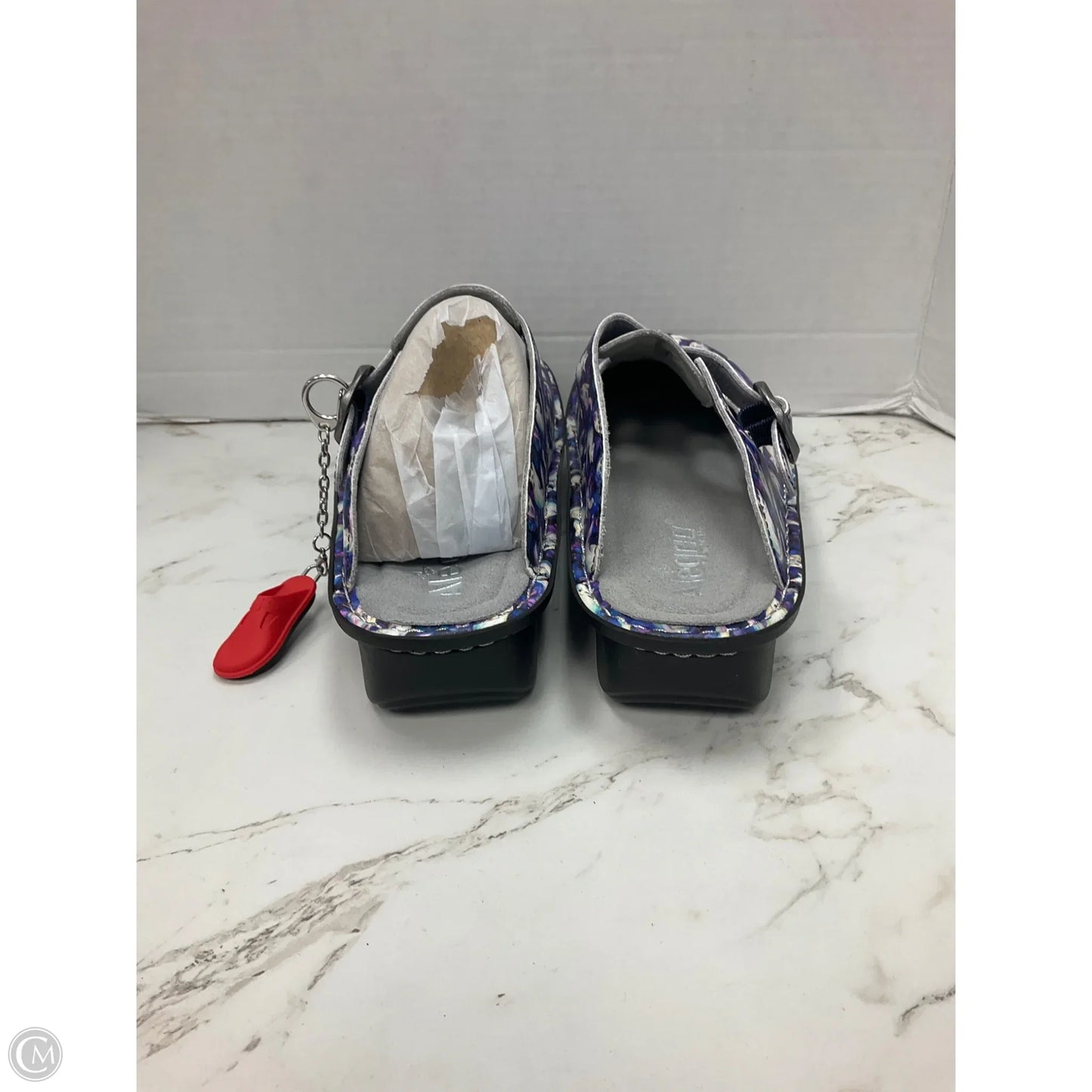 Shoes Heels Platform By Alegria In Purple & White, Size: 9.5