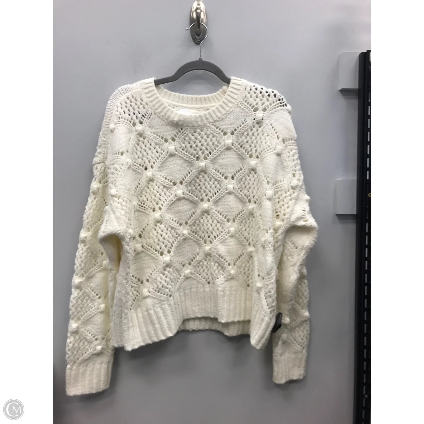 Sweater By Lucky Brand In Ivory, Size: L