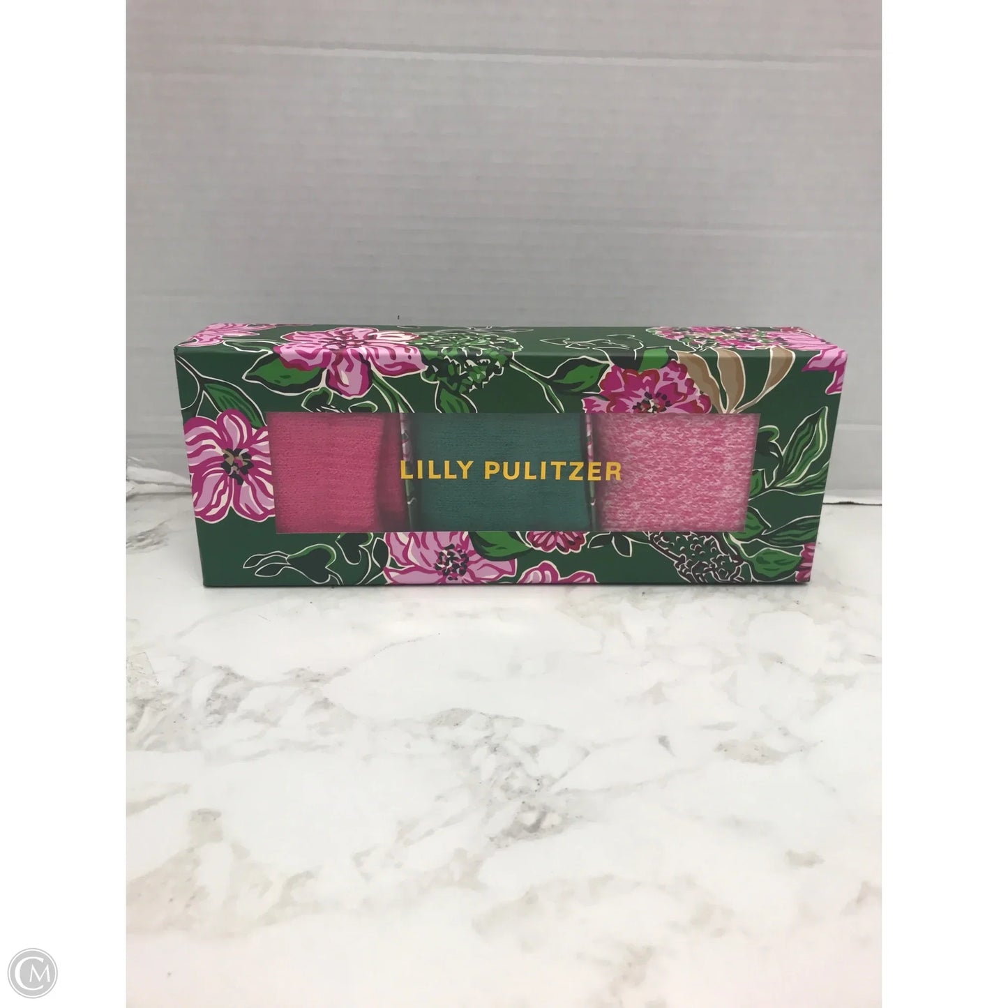 Socks Designer By Lilly Pulitzer In Green & Pink, Size: 0