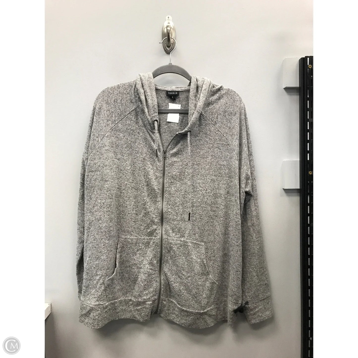 Sweater Cardigan By Torrid In Grey, Size: 3x