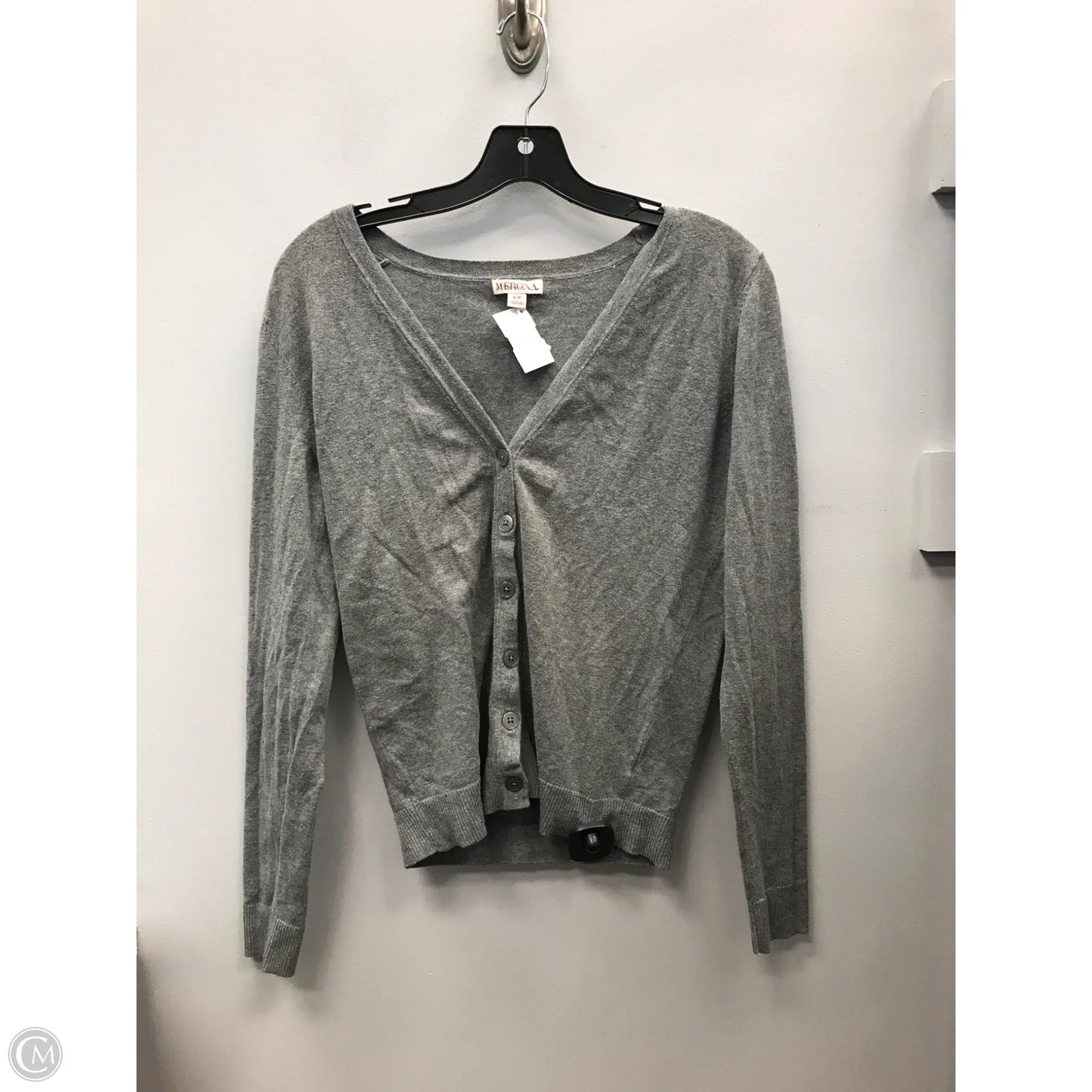 Sweater Cardigan By Merona In Grey, Size: S