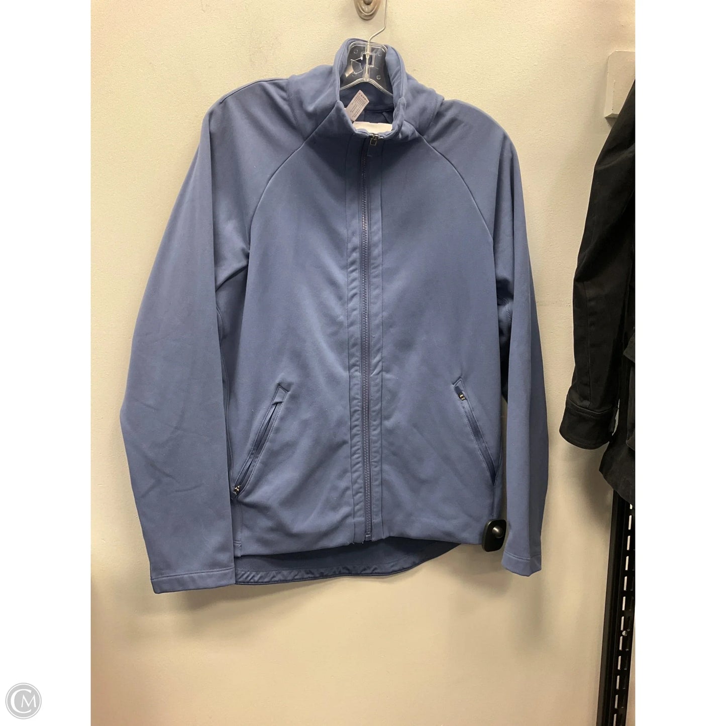 Athletic Jacket By Yogalicious In Blue, Size: L
