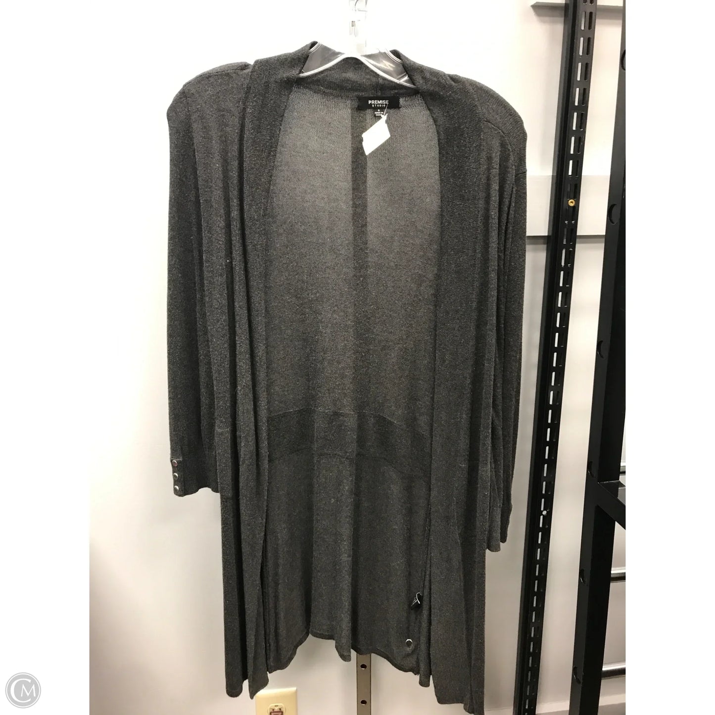 Sweater Cardigan By Premise In Grey, Size: S