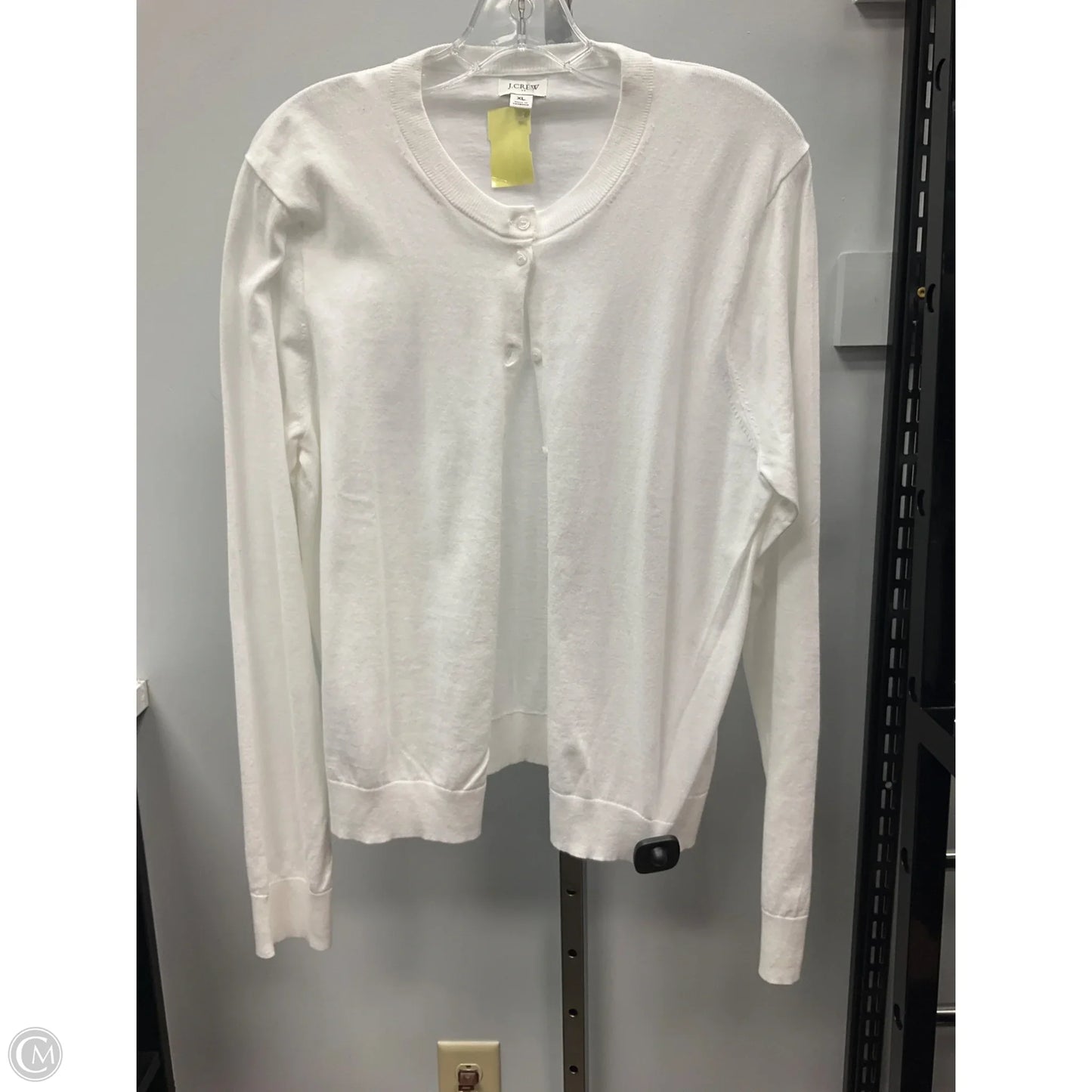 Sweater Cardigan By J. Crew In White, Size: Xl